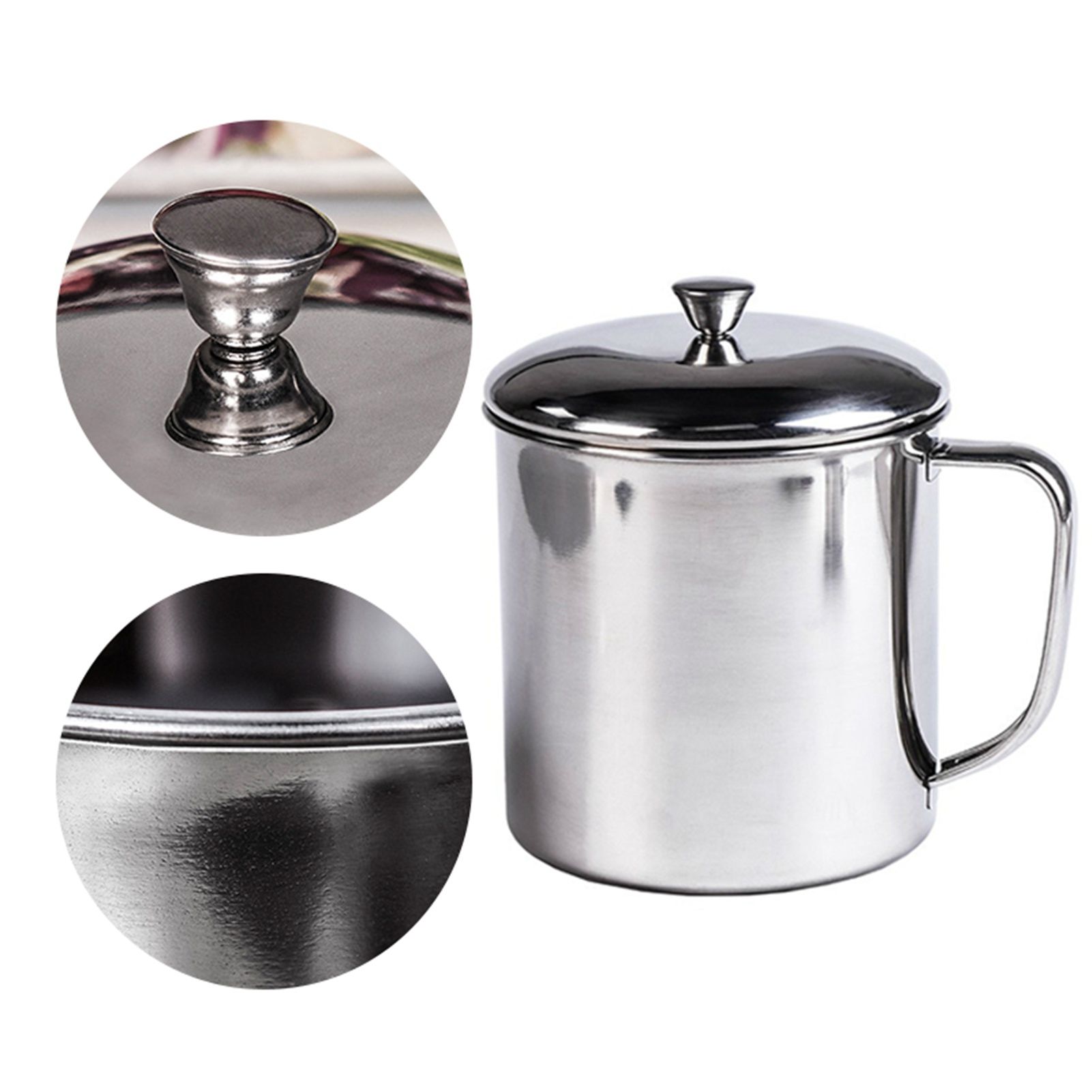 Portable Water Cup 350ml 304 Stainless Steel Rust Proof Tea Mug with Lid and view 8