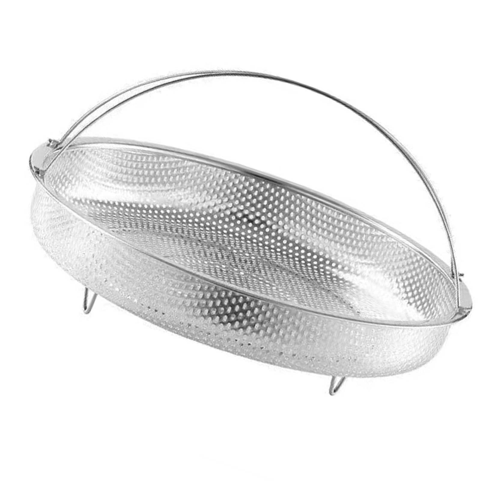 Pan Steaming Basket 22.5cm Universal Round Shape Stainless Steel Vegetable view 4