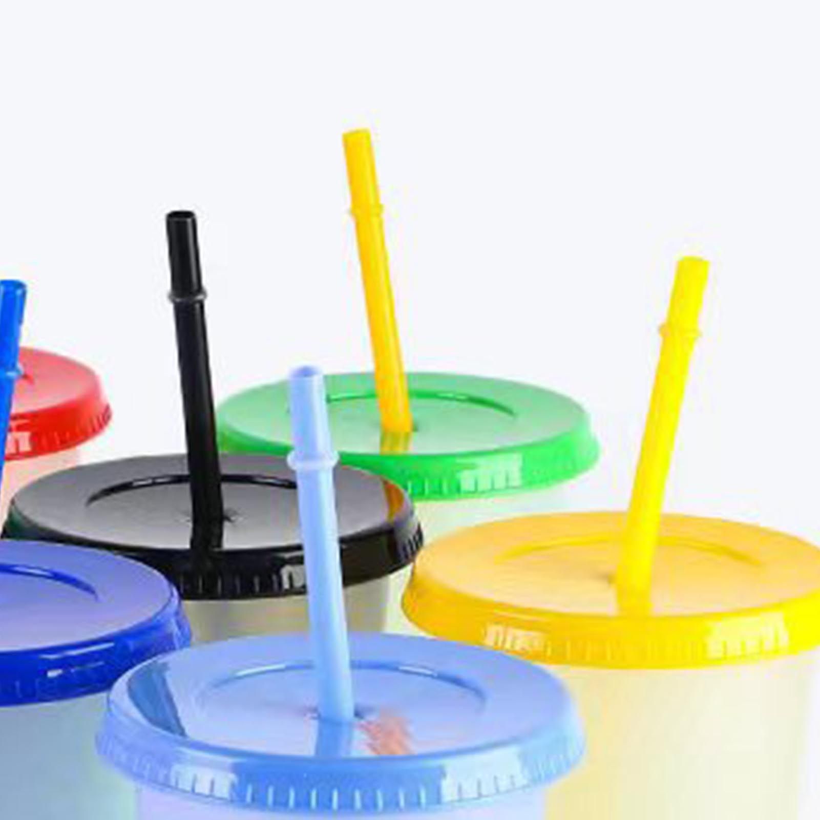 20pcs Color Changing Straw Cups Professional Innovative Food Grade PP Plastic view 2