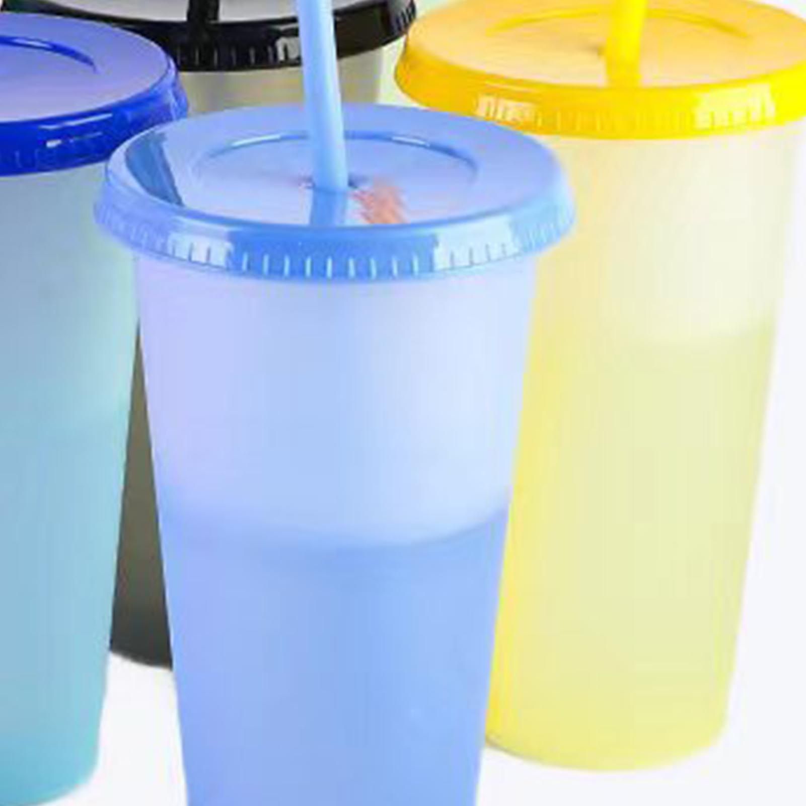 20pcs Color Changing Straw Cups Professional Innovative Food Grade PP Plastic view 5