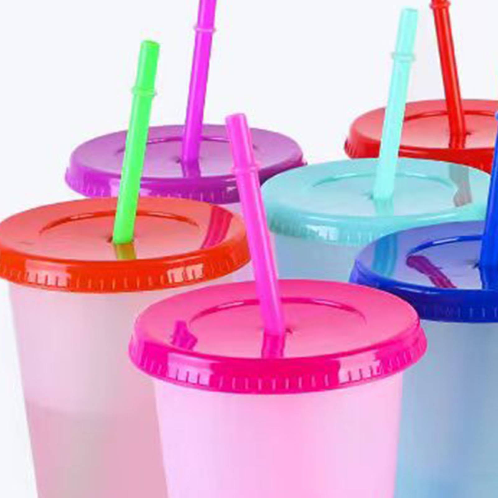 20pcs Color Changing Straw Cups Professional Innovative Food Grade PP Plastic view 7