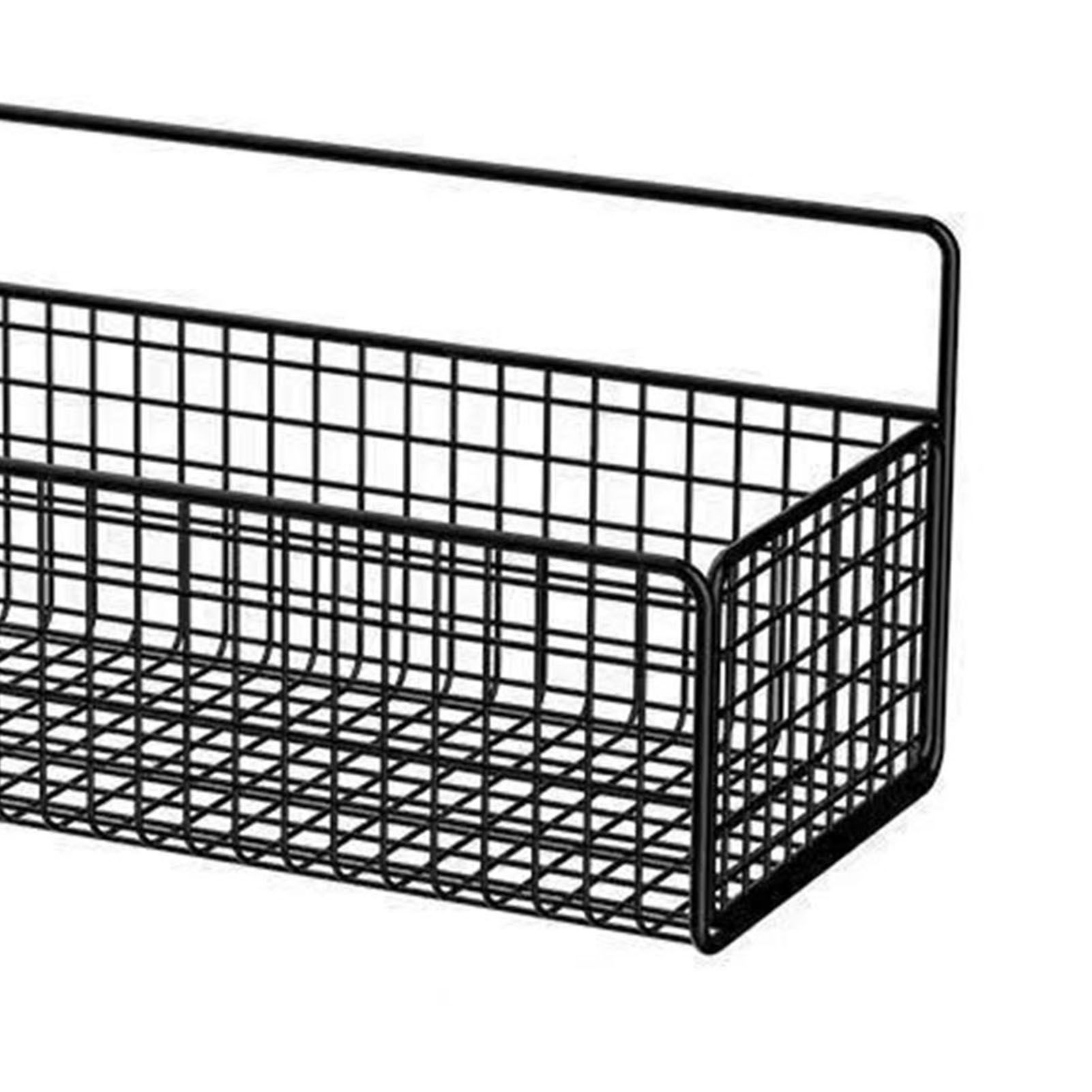 Wall Hanging Storage Rack Multifunctional Portable Iron Wire Bin Basket for view 2