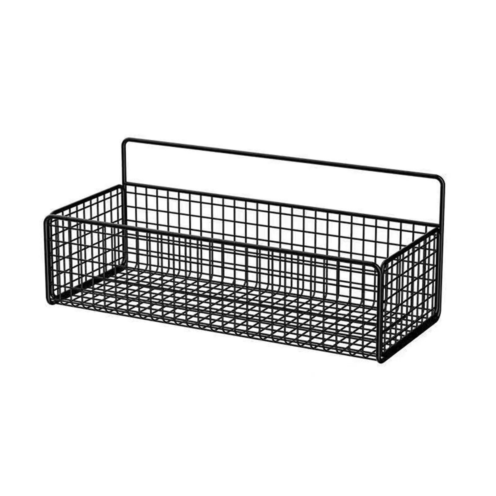 Wall Hanging Storage Rack Multifunctional Portable Iron Wire Bin Basket for view 3
