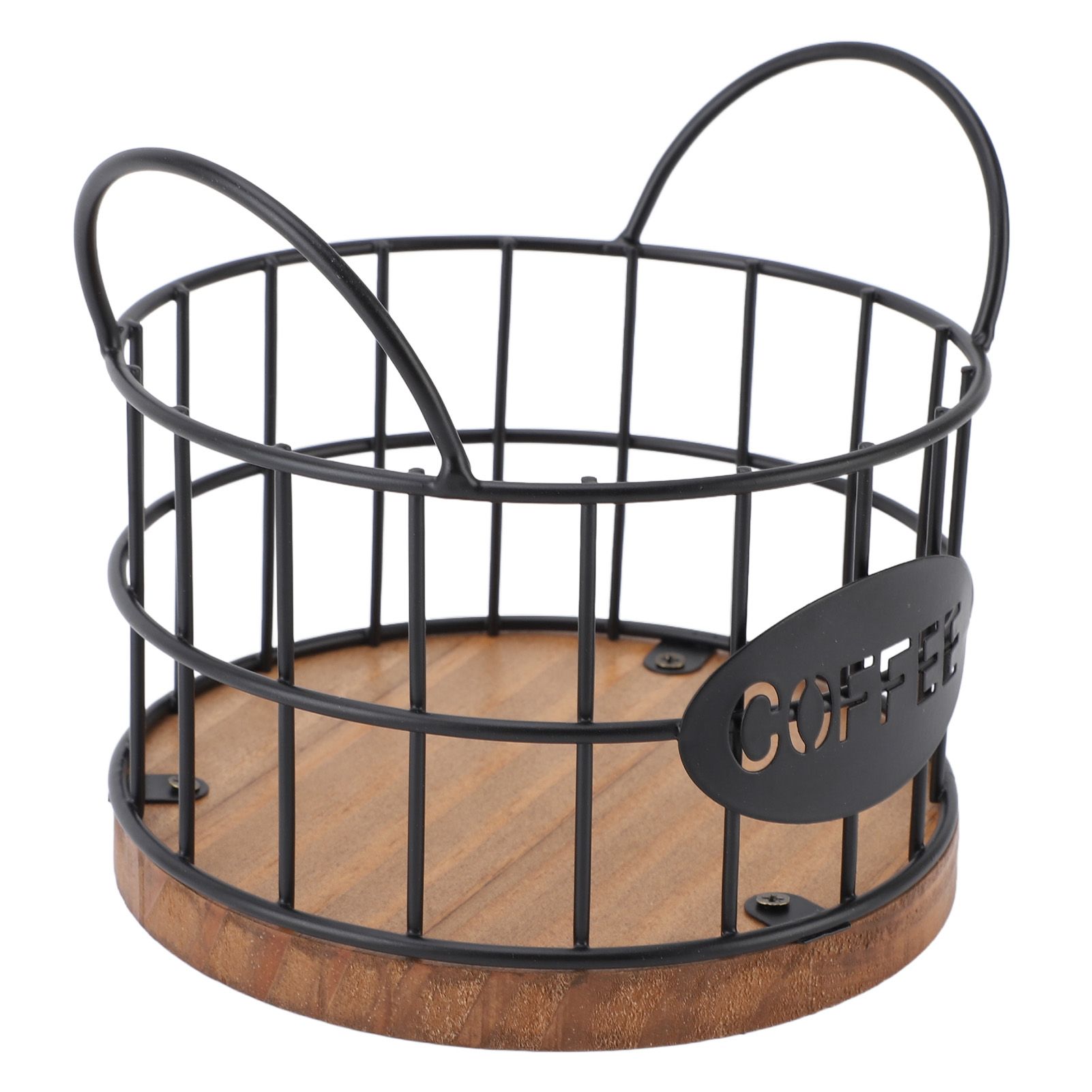 Coffee Pod Basket Round Iron Wire Storage Basket Large Capacity Coffee Capsule view 4