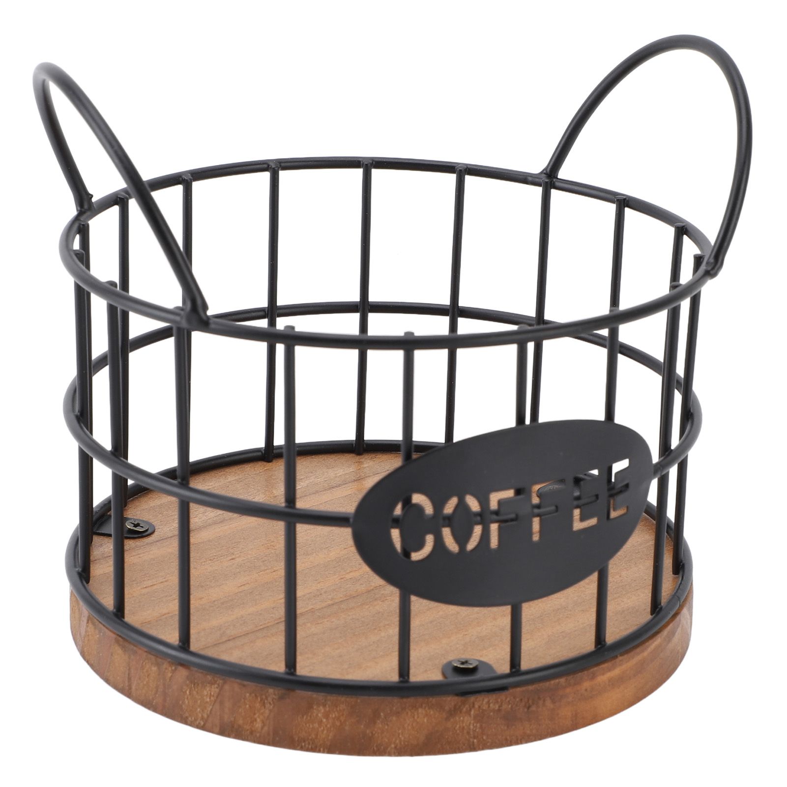 Coffee Pod Basket Round Iron Wire Storage Basket Large Capacity Coffee Capsule view 6