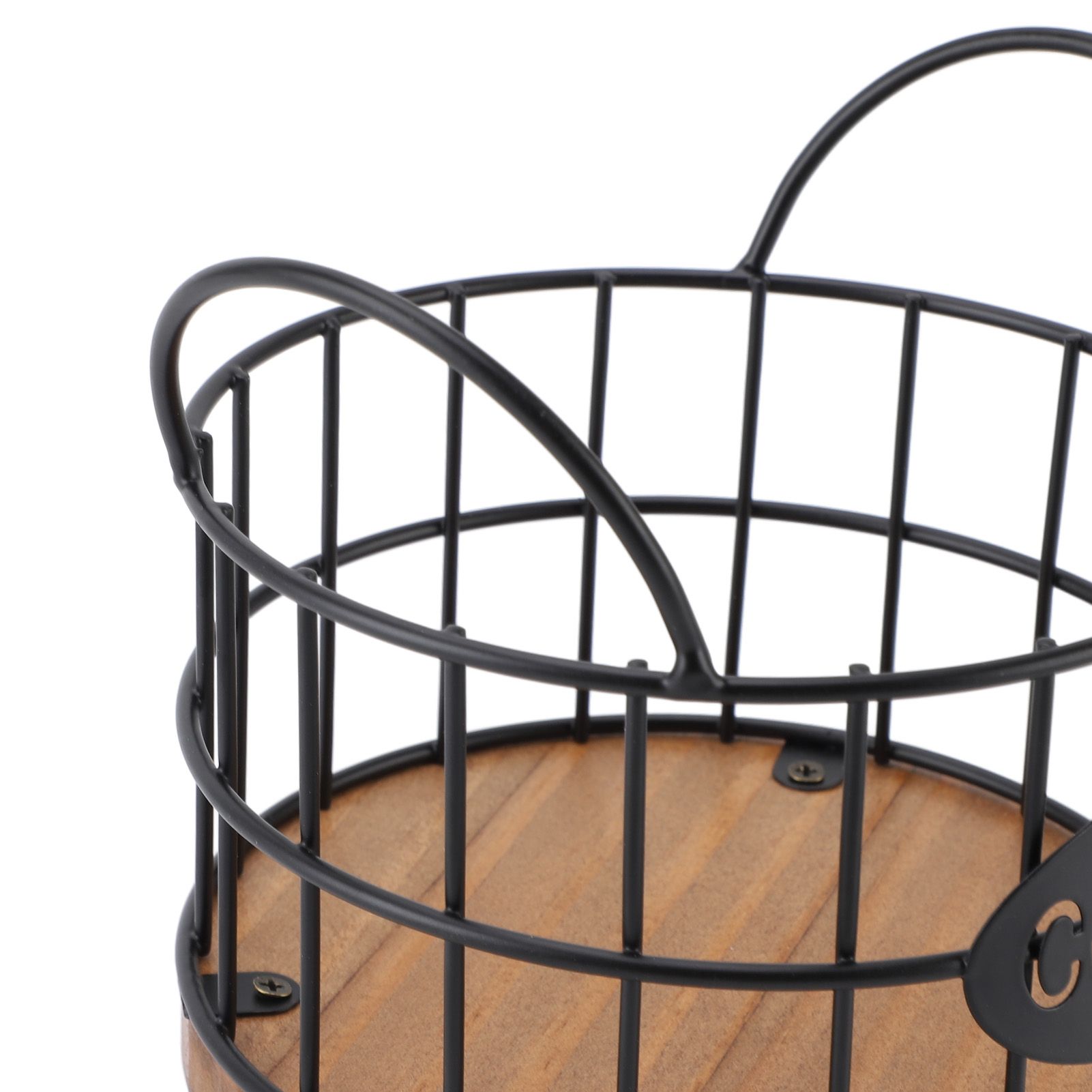 Coffee Pod Basket Round Iron Wire Storage Basket Large Capacity Coffee Capsule view 7