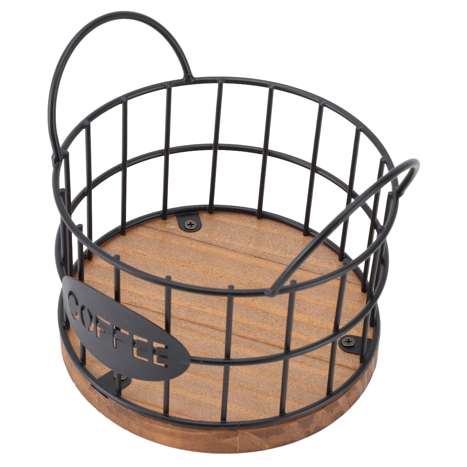 Coffee Pod Basket Round Iron Wire Storage Basket Large Capacity Coffee Capsule view 8