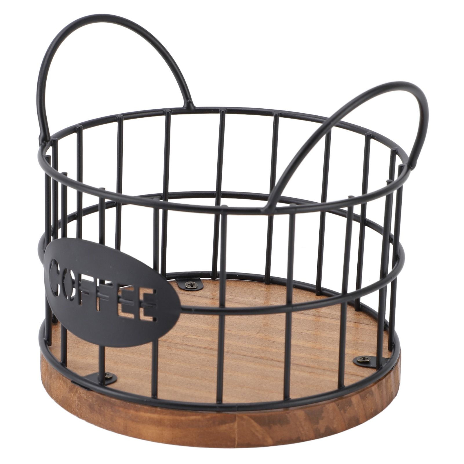 Coffee Pod Basket Round Iron Wire Storage Basket Large Capacity Coffee Capsule view 9
