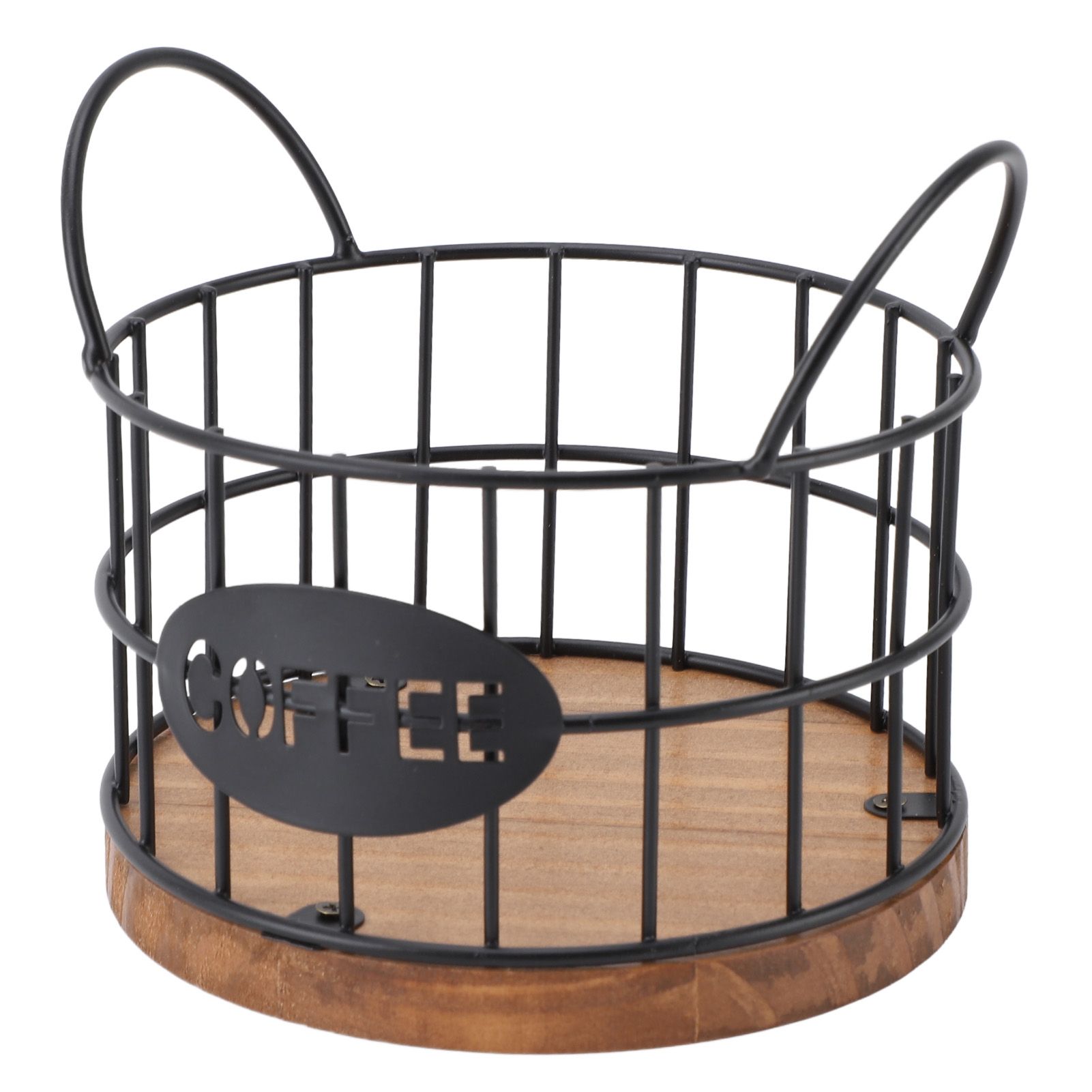 Coffee Pod Basket Round Iron Wire Storage Basket Large Capacity Coffee Capsule view 10