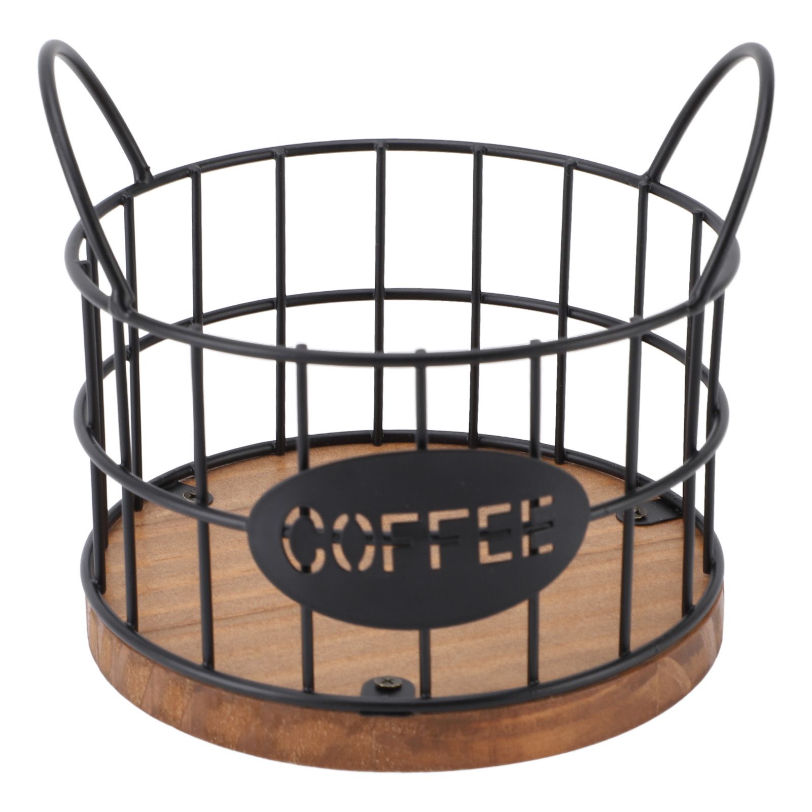 Coffee Pod Basket Round Iron Wire Storage Basket Large Capacity Coffee Capsule view 12