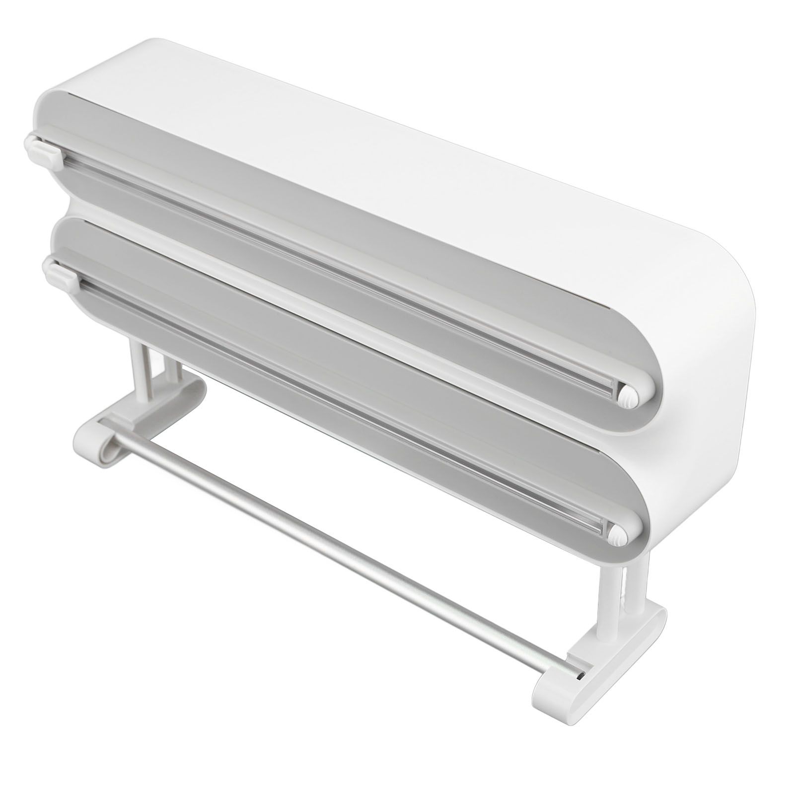 3 in 1 Wrap Cutter Organizer with Paper Towel Holder Magnetic Plastic Aluminum view 8