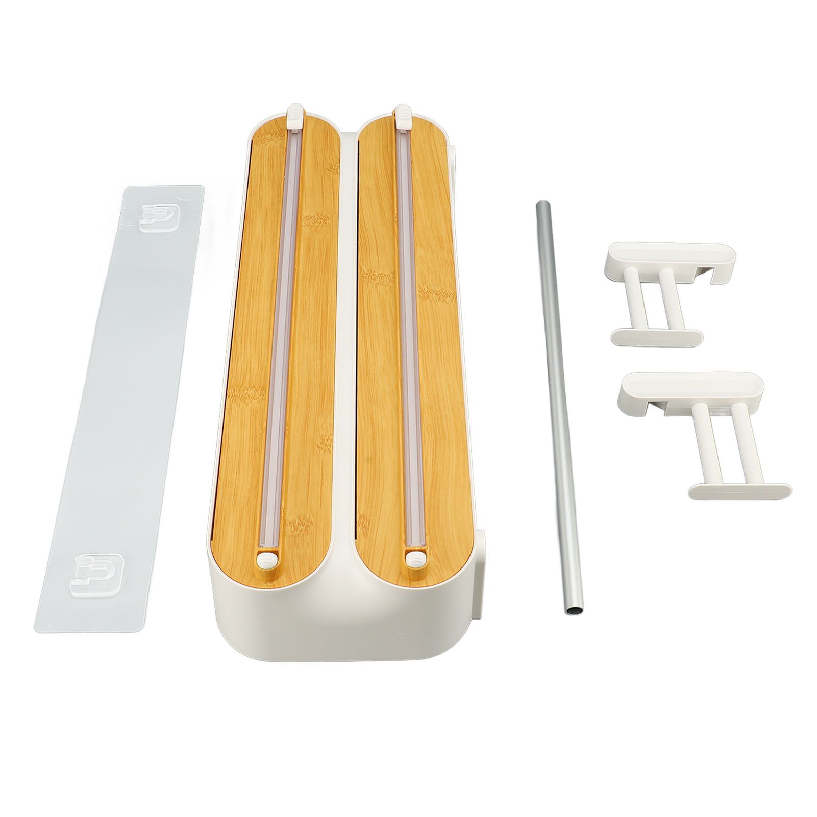 Plastic Wrap Dispenser Innovative Wooden Grain Adjustable Wall 3 In 1 Wrap view 3