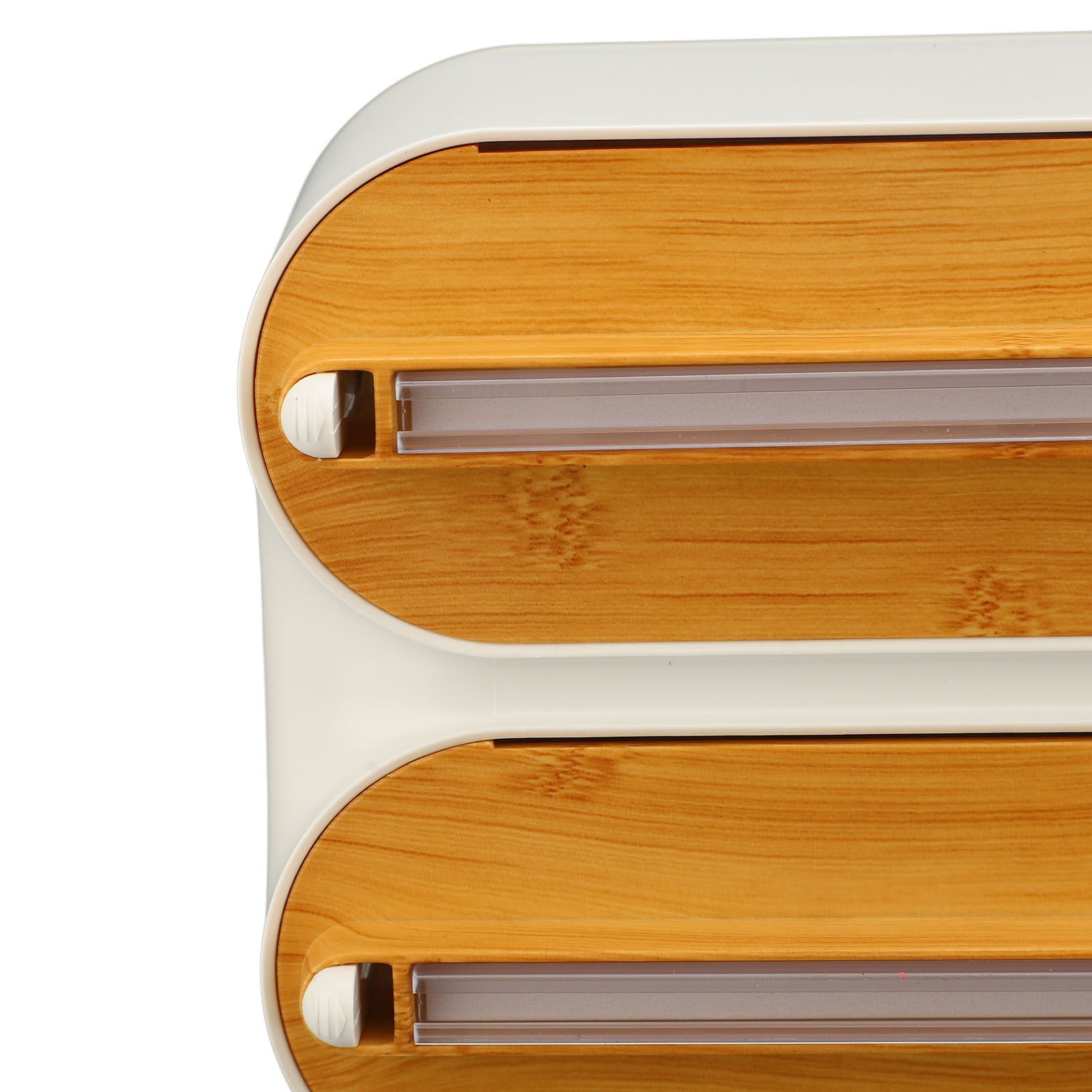 Plastic Wrap Dispenser Innovative Wooden Grain Adjustable Wall 3 In 1 Wrap view 7