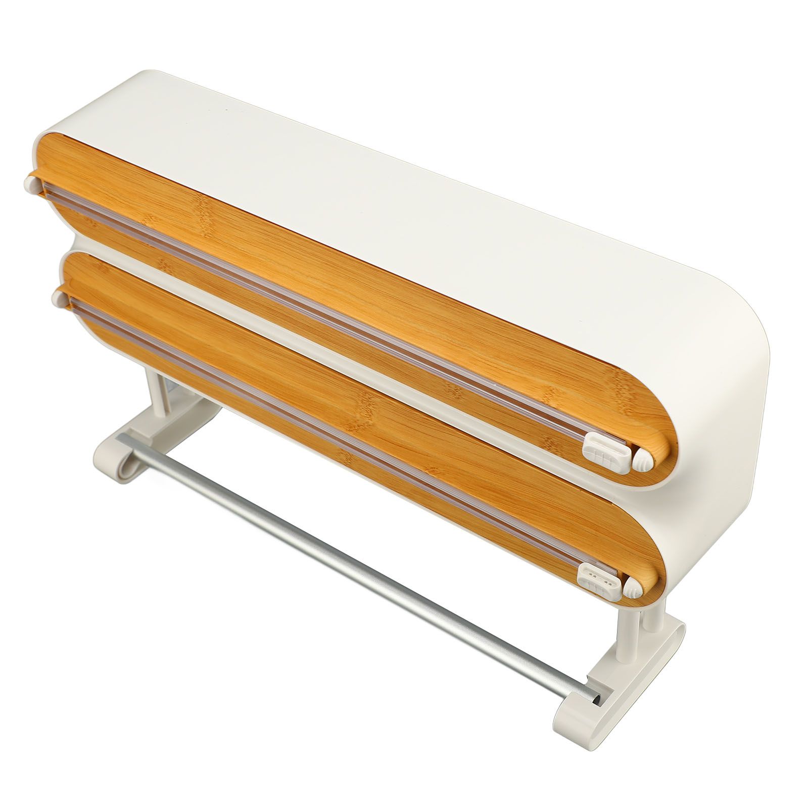 Plastic Wrap Dispenser Innovative Wooden Grain Adjustable Wall 3 In 1 Wrap view 12