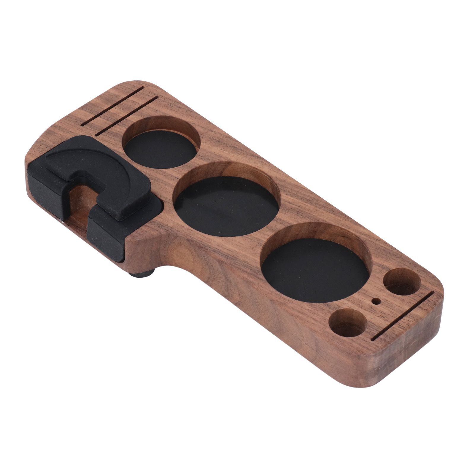 Compact Tamping Station Tamper Station Base Holder Wooden Coffee Portafilters view 4
