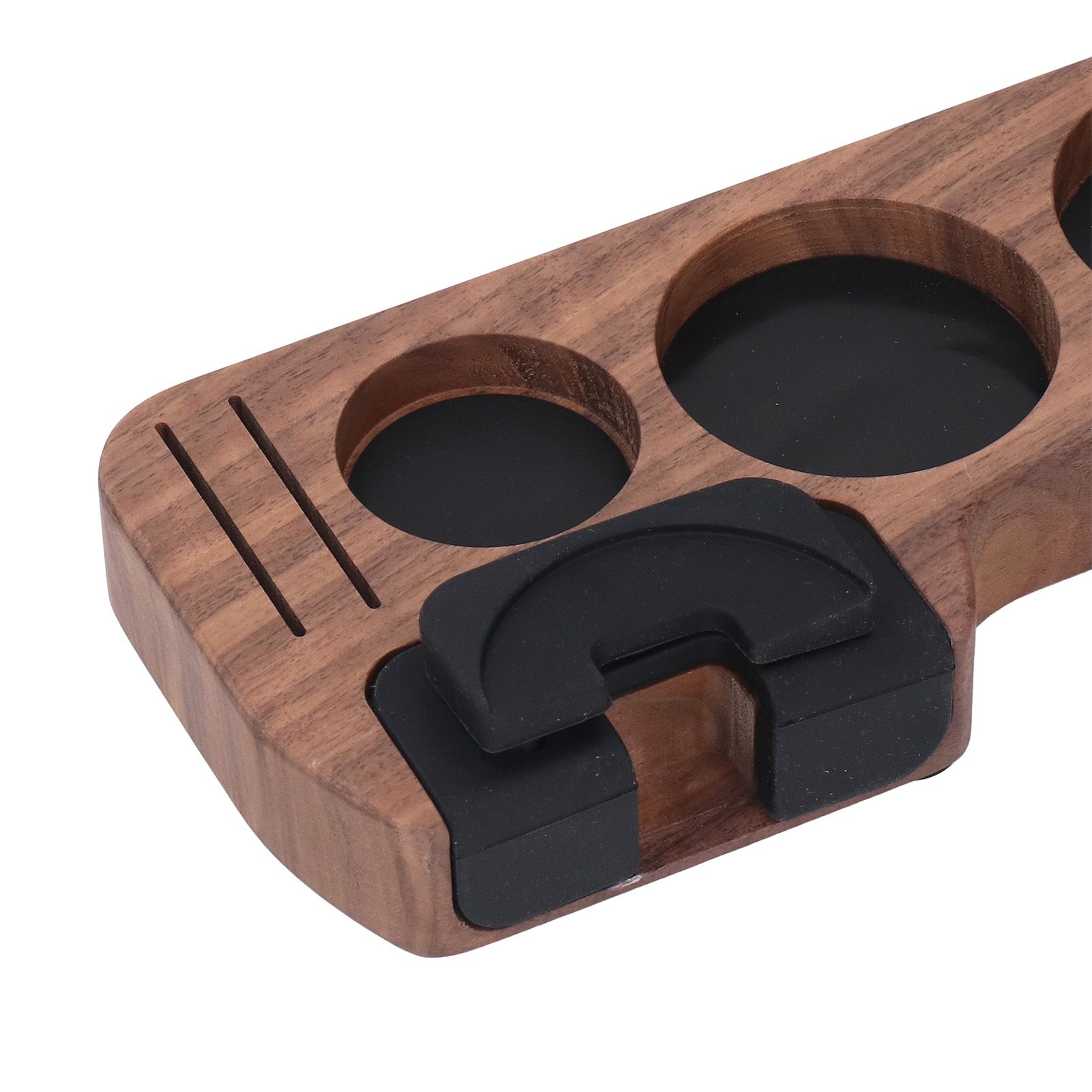 Compact Tamping Station Tamper Station Base Holder Wooden Coffee Portafilters view 7