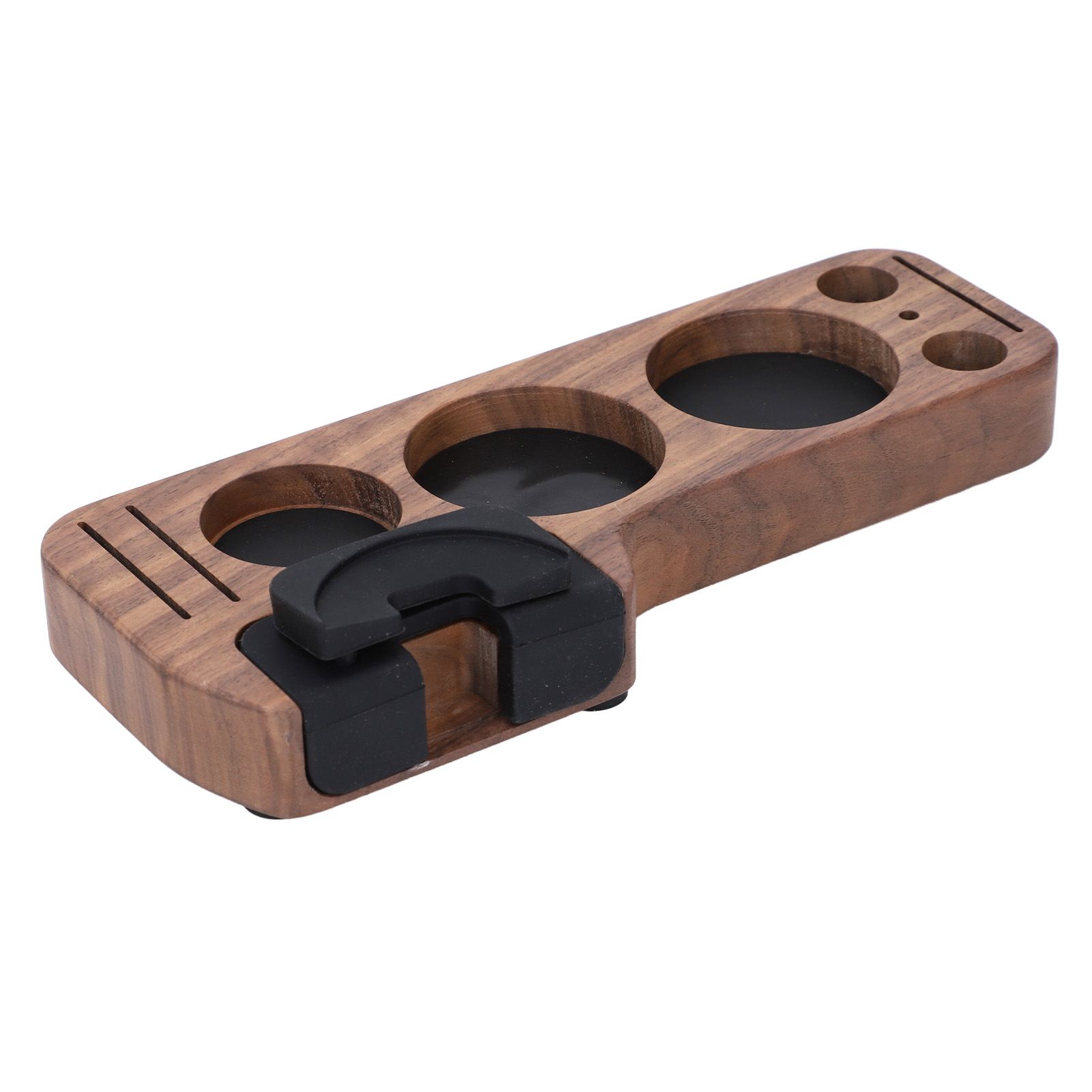 Compact Tamping Station Tamper Station Base Holder Wooden Coffee Portafilters view 12