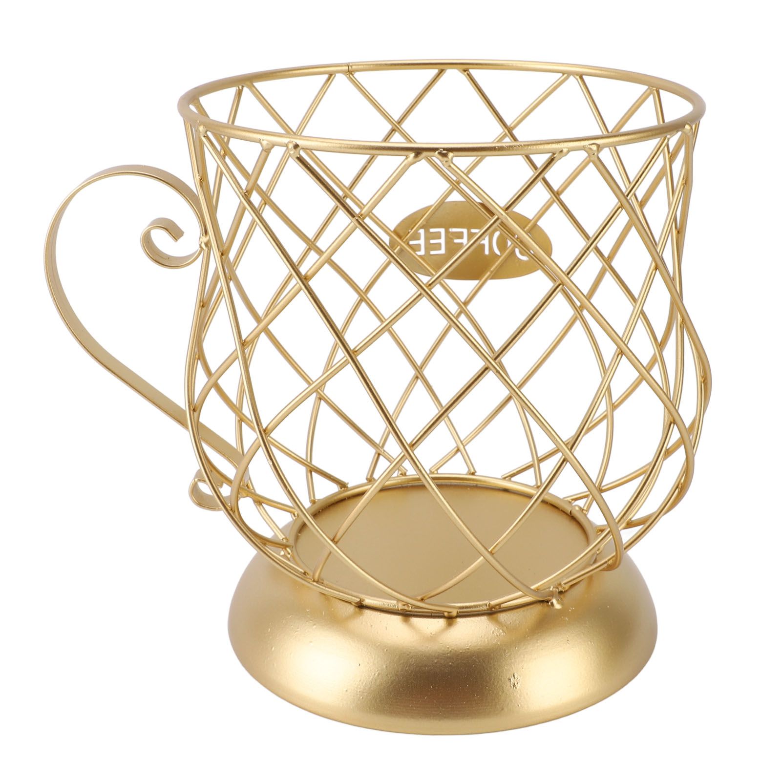 Coffee Pod Holder Innovative Modern Large Capacity Electroplating Metal Coffee