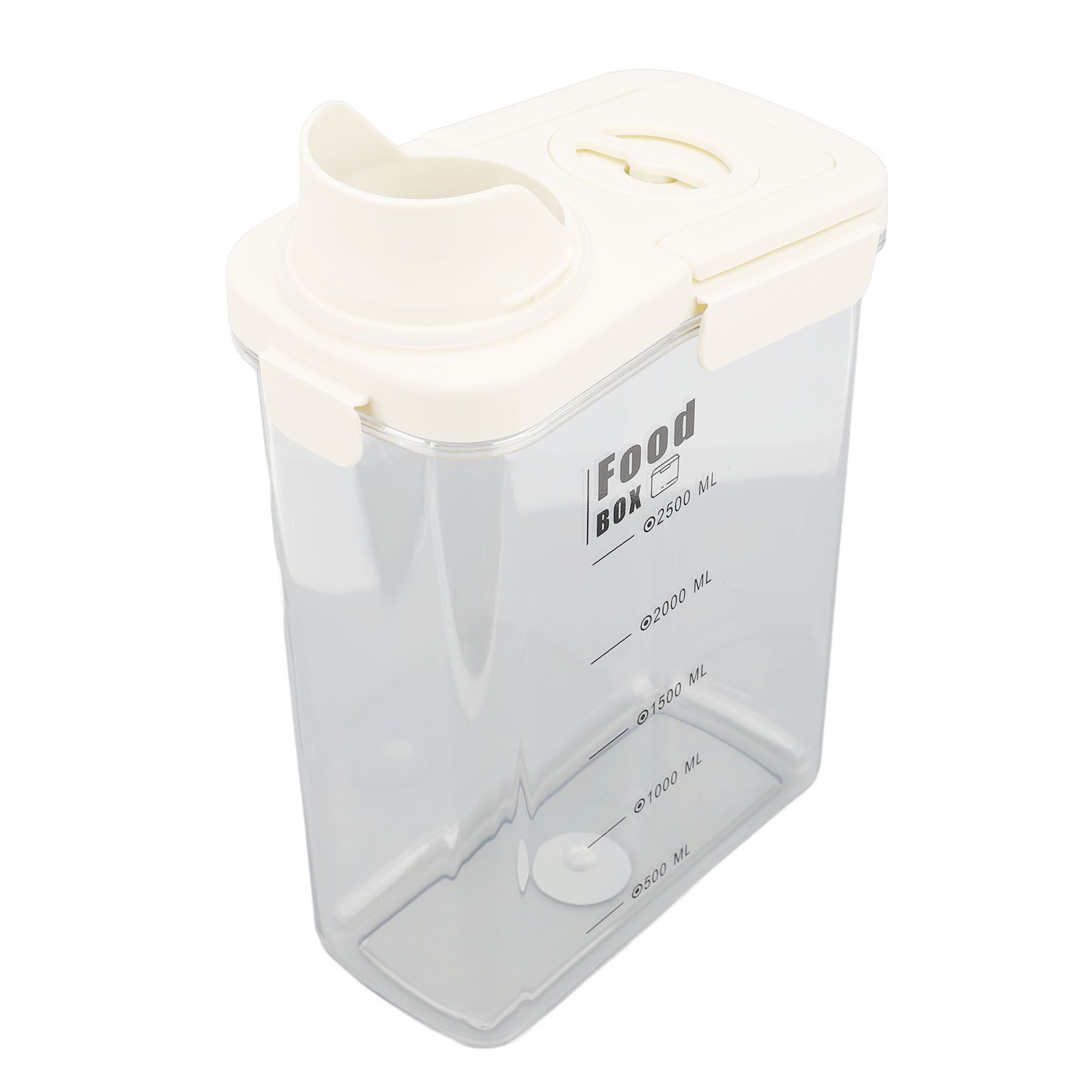 Cereal Storage Container with Pourable Spout Ergonomic Handle Lid Scale Timing view 9