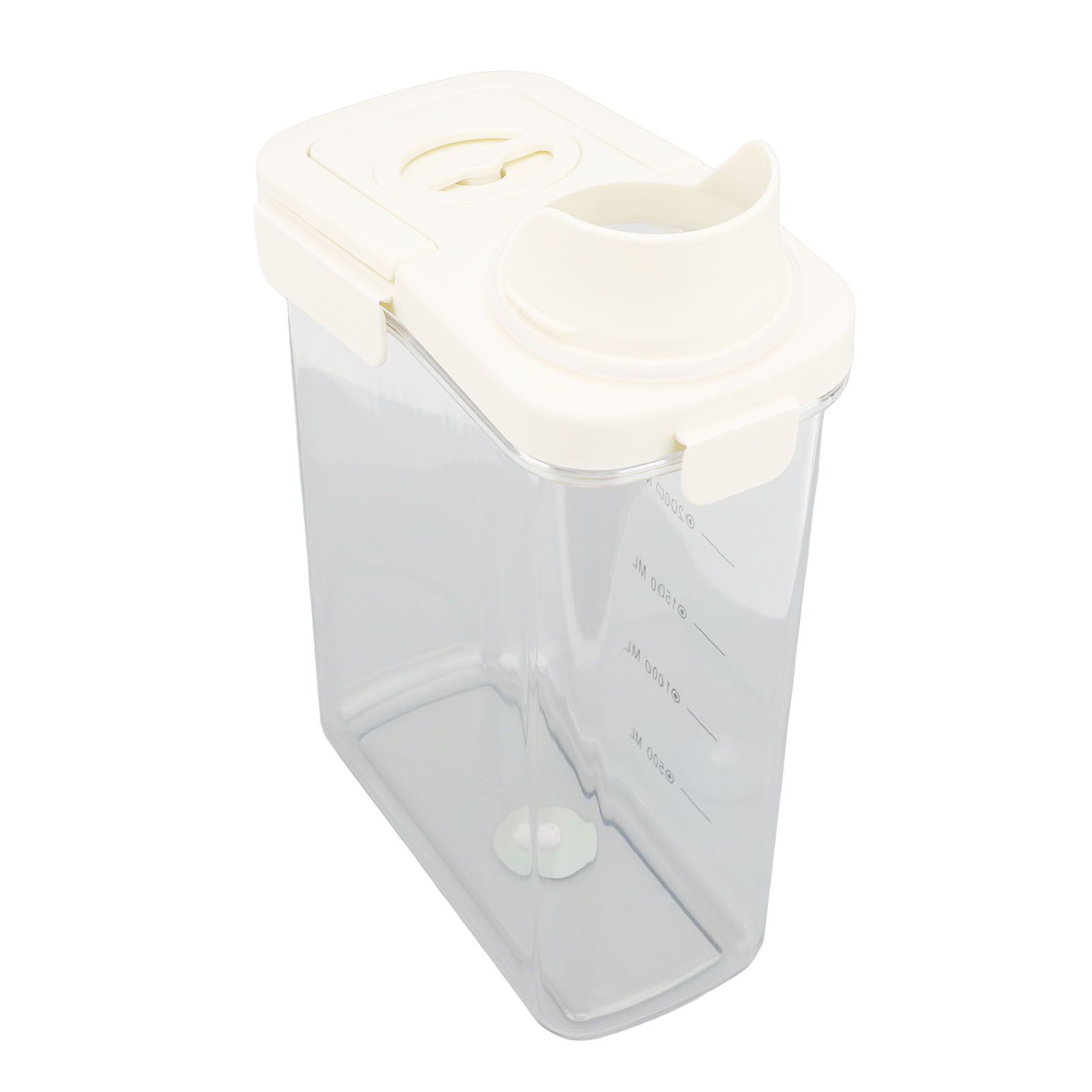 Cereal Storage Container with Pourable Spout Ergonomic Handle Lid Scale Timing view 10