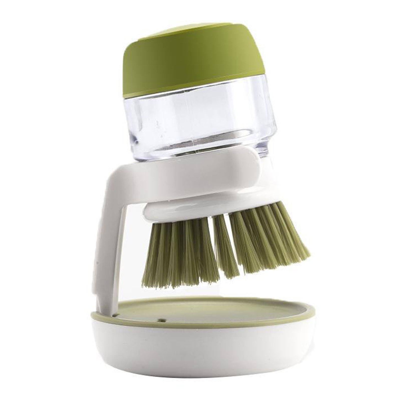 Soap Dispenser Brush Portable Soap Dispensing Palm Brush Storage Set with Drip view 3