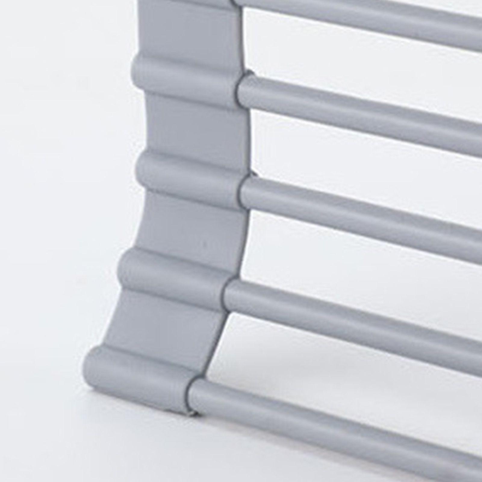 Roll Up Dish Drying Rack Heat Resistant Strong Load Bearing Silicone Foldable view 2