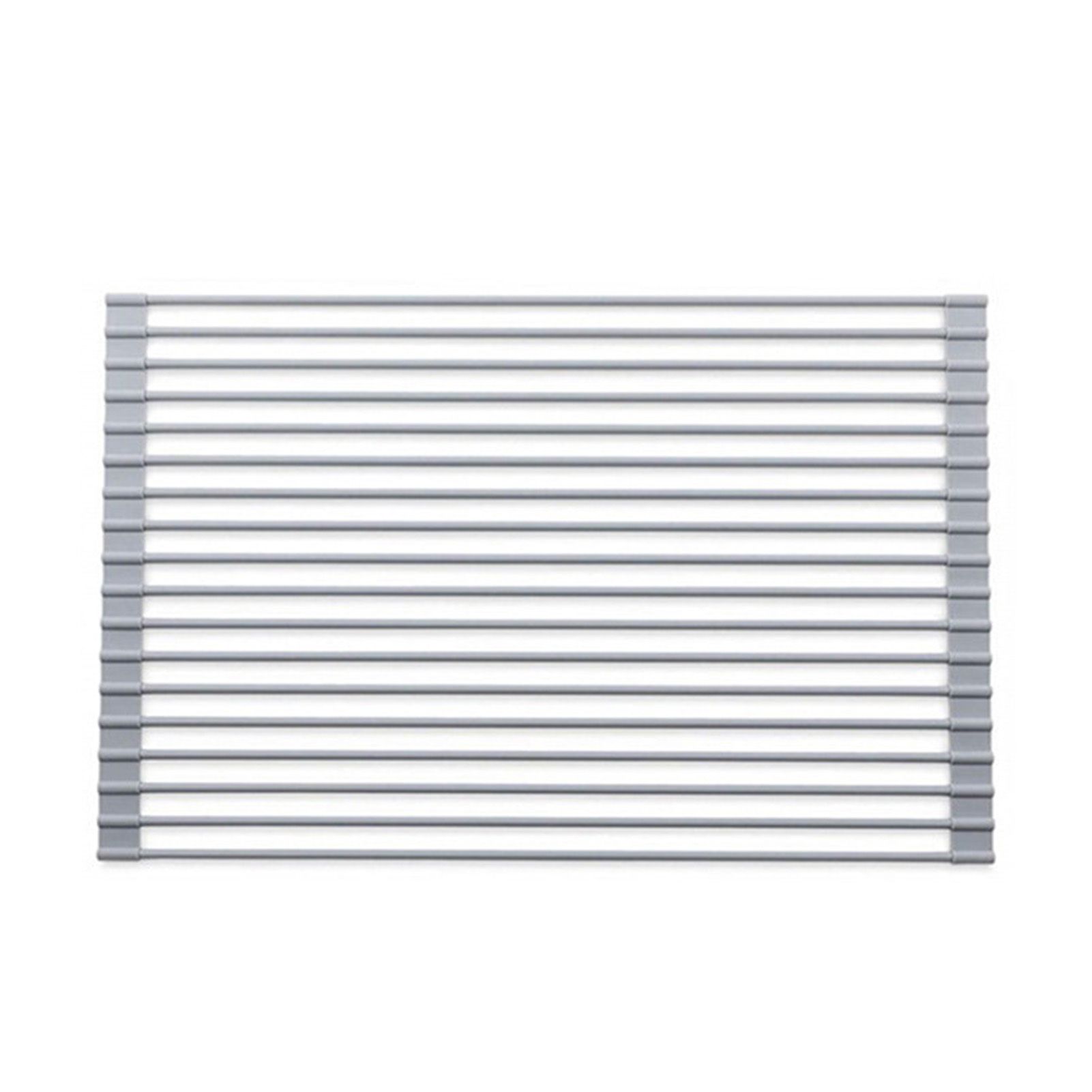 Roll Up Dish Drying Rack Heat Resistant Strong Load Bearing Silicone Foldable view 3