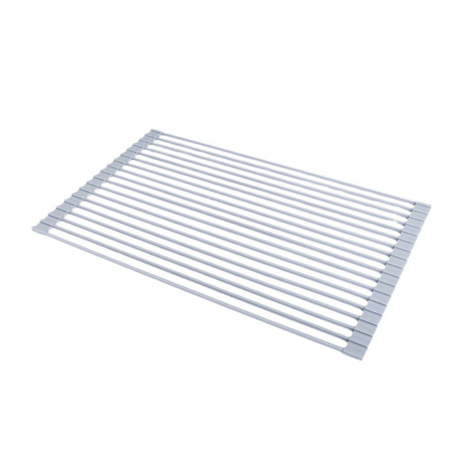 Roll Up Dish Drying Rack Heat Resistant Strong Load Bearing Silicone Foldable view 4