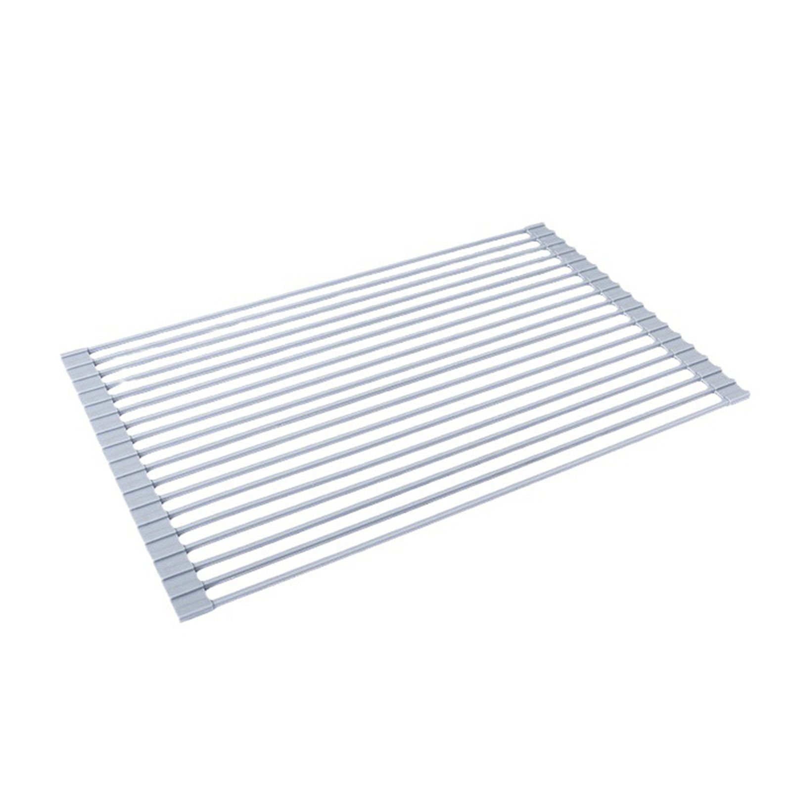 Roll Up Dish Drying Rack Heat Resistant Strong Load Bearing Silicone Foldable view 6