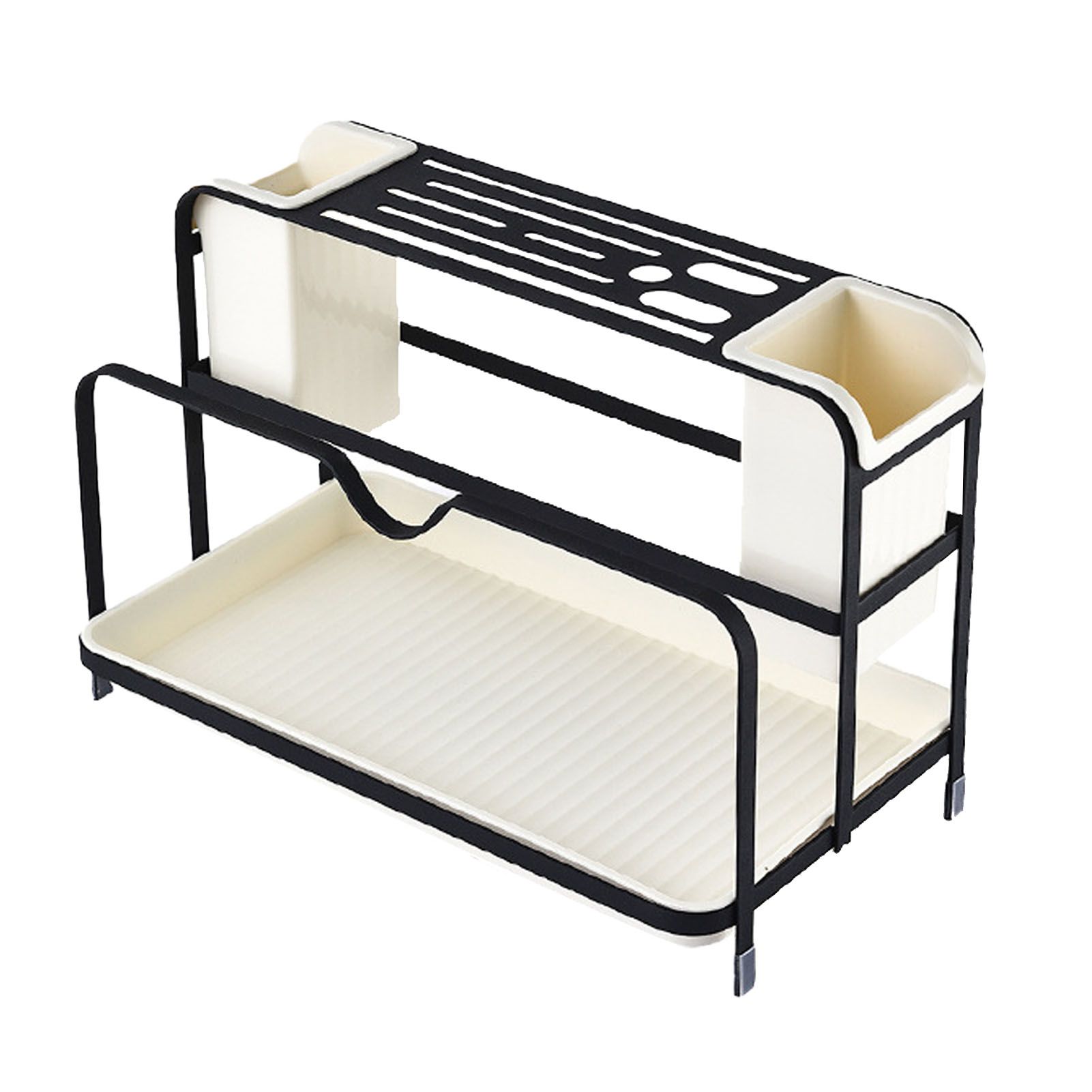 Chopsticks Draining Rack Multifunctional Carbon Steel and PP Kitchen Counter view 3