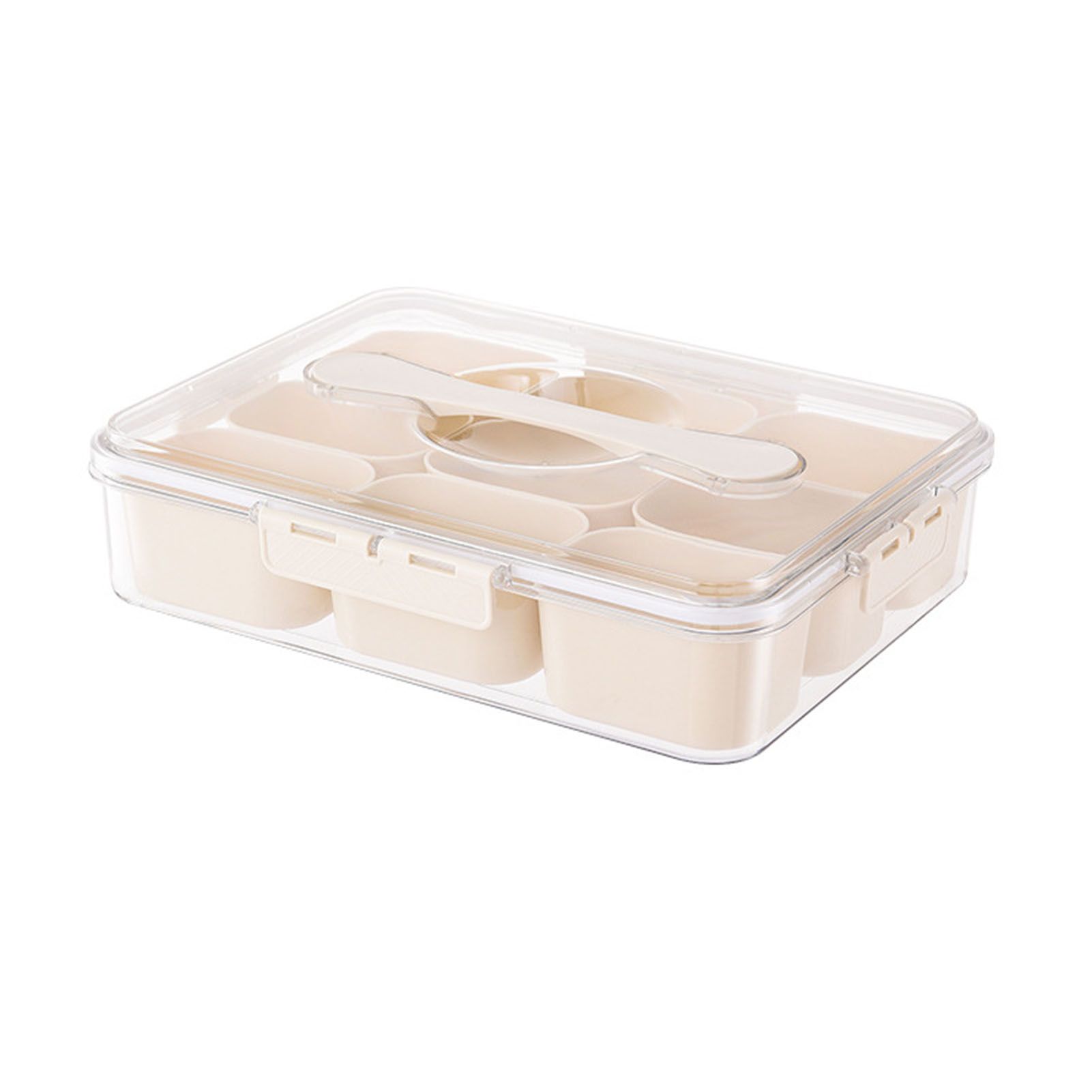 Divided Serving Tray with Lid Sealing Damp Proof Portable Spice Container view 3