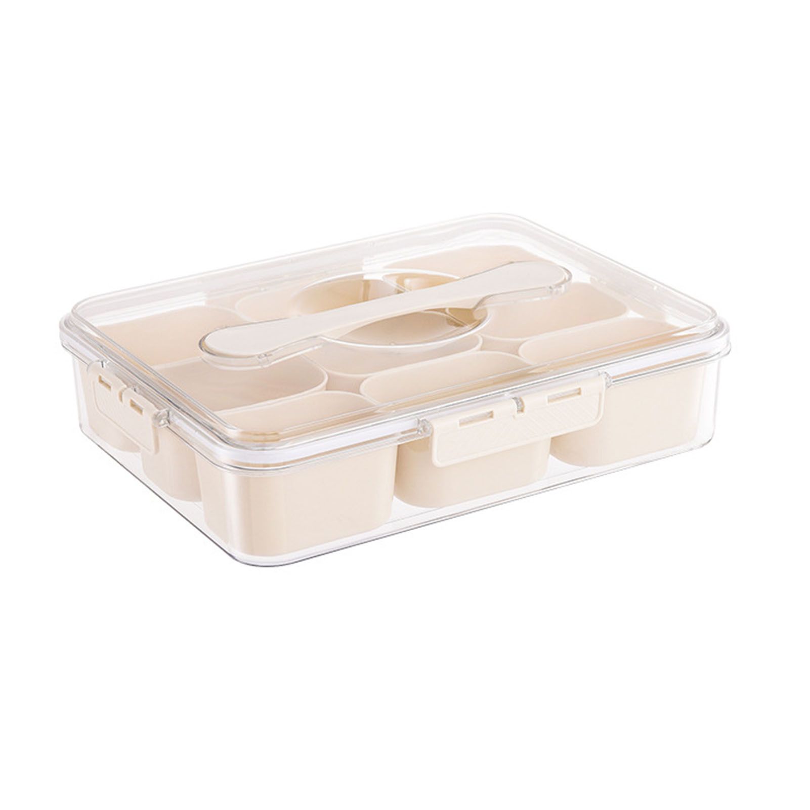 Divided Serving Tray with Lid Sealing Damp Proof Portable Spice Container view 4