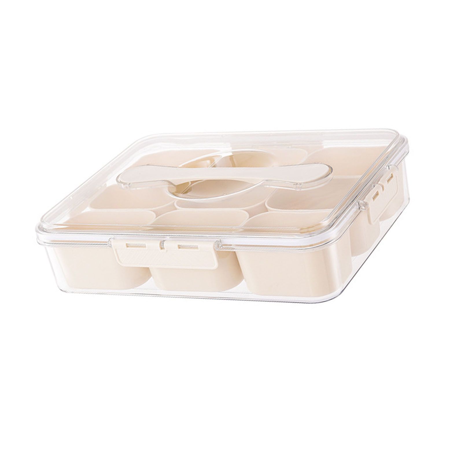 Divided Serving Tray with Lid Sealing Damp Proof Portable Spice Container view 6