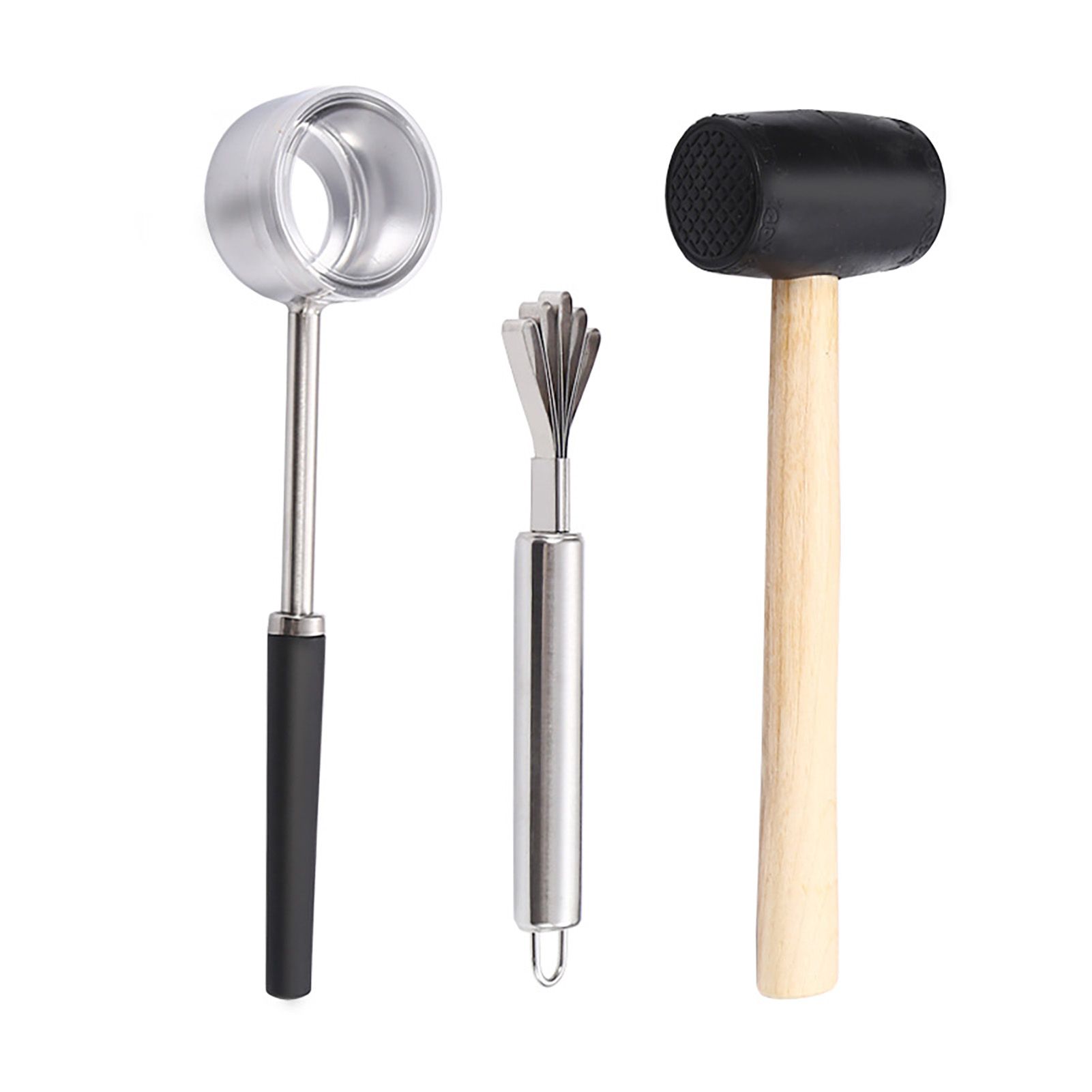 3pcs/Set Coconut Opener Tool Set Stainless Steel Easy to Handle Coconut view 3