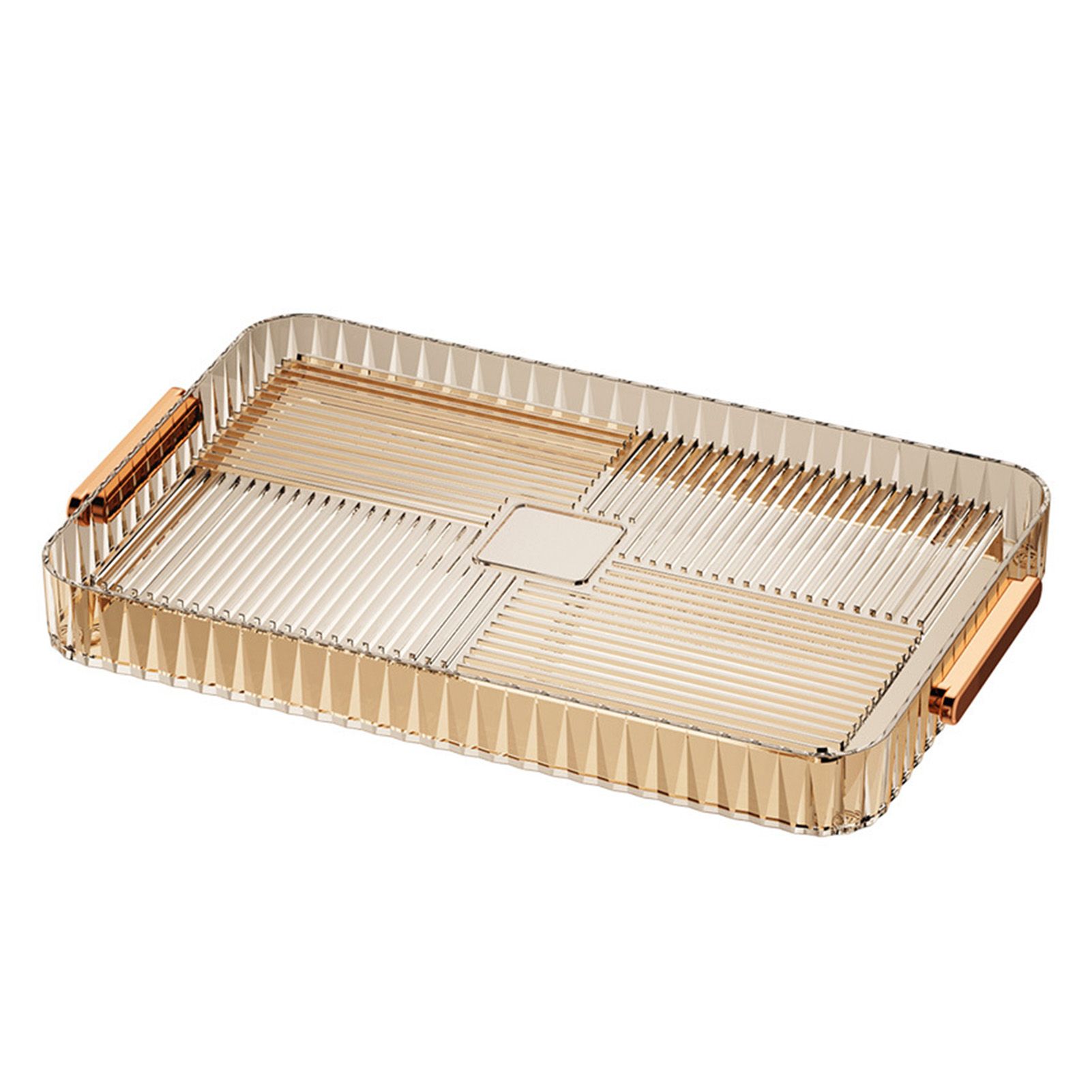 Drainage Tea Tray Plastic Multipurpose Large Capacity Transparent Tea Serving view 3