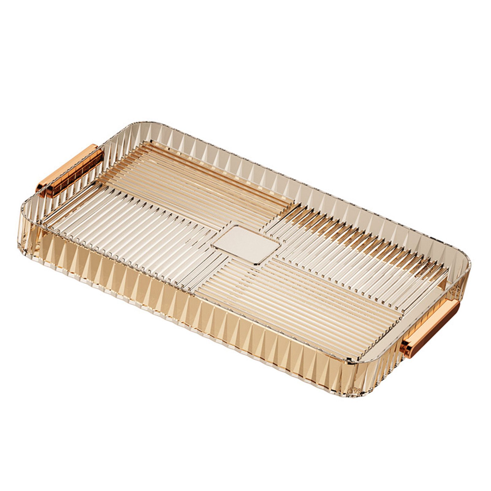 Drainage Tea Tray Plastic Multipurpose Large Capacity Transparent Tea Serving