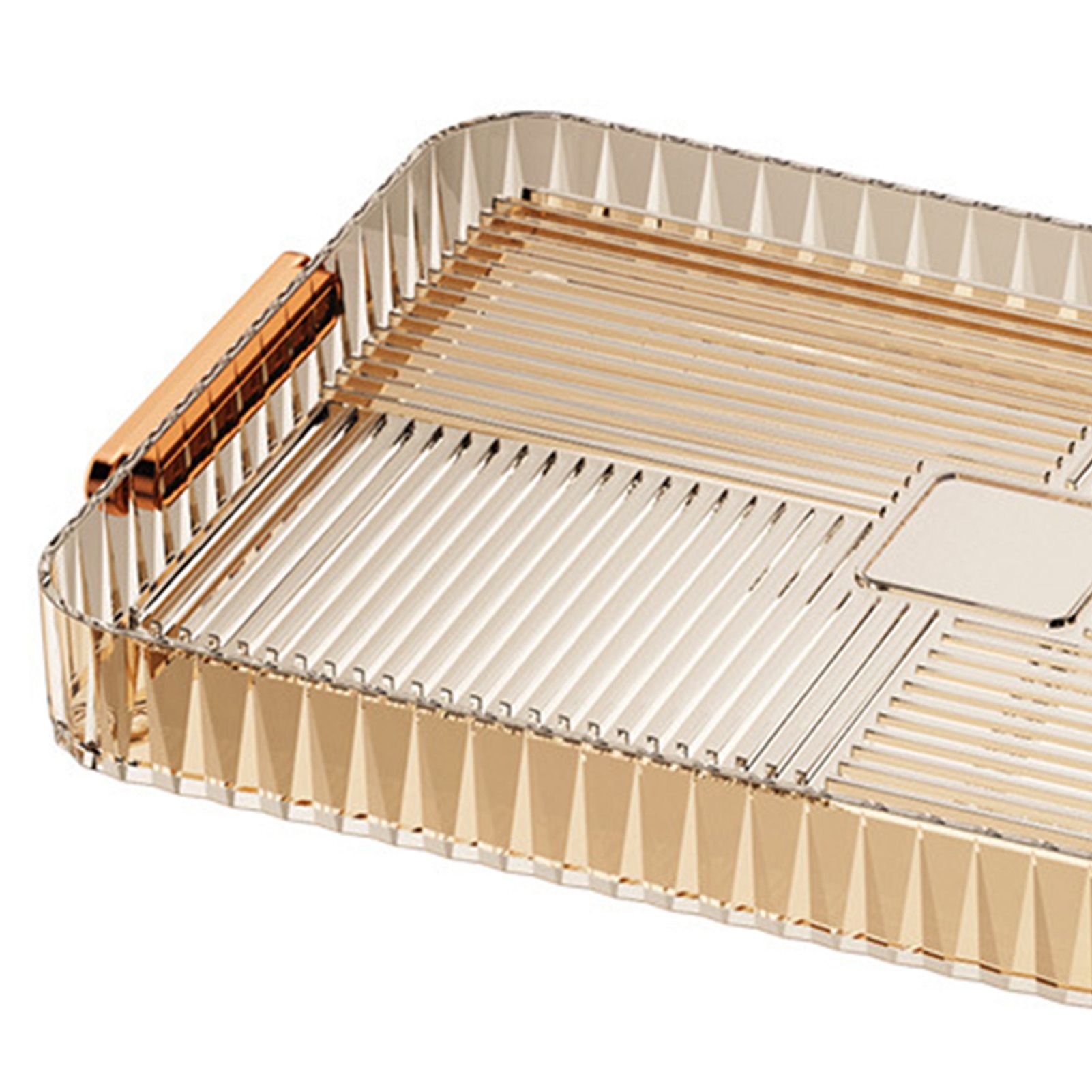 Drainage Tea Tray Plastic Multipurpose Large Capacity Transparent Tea Serving view 7