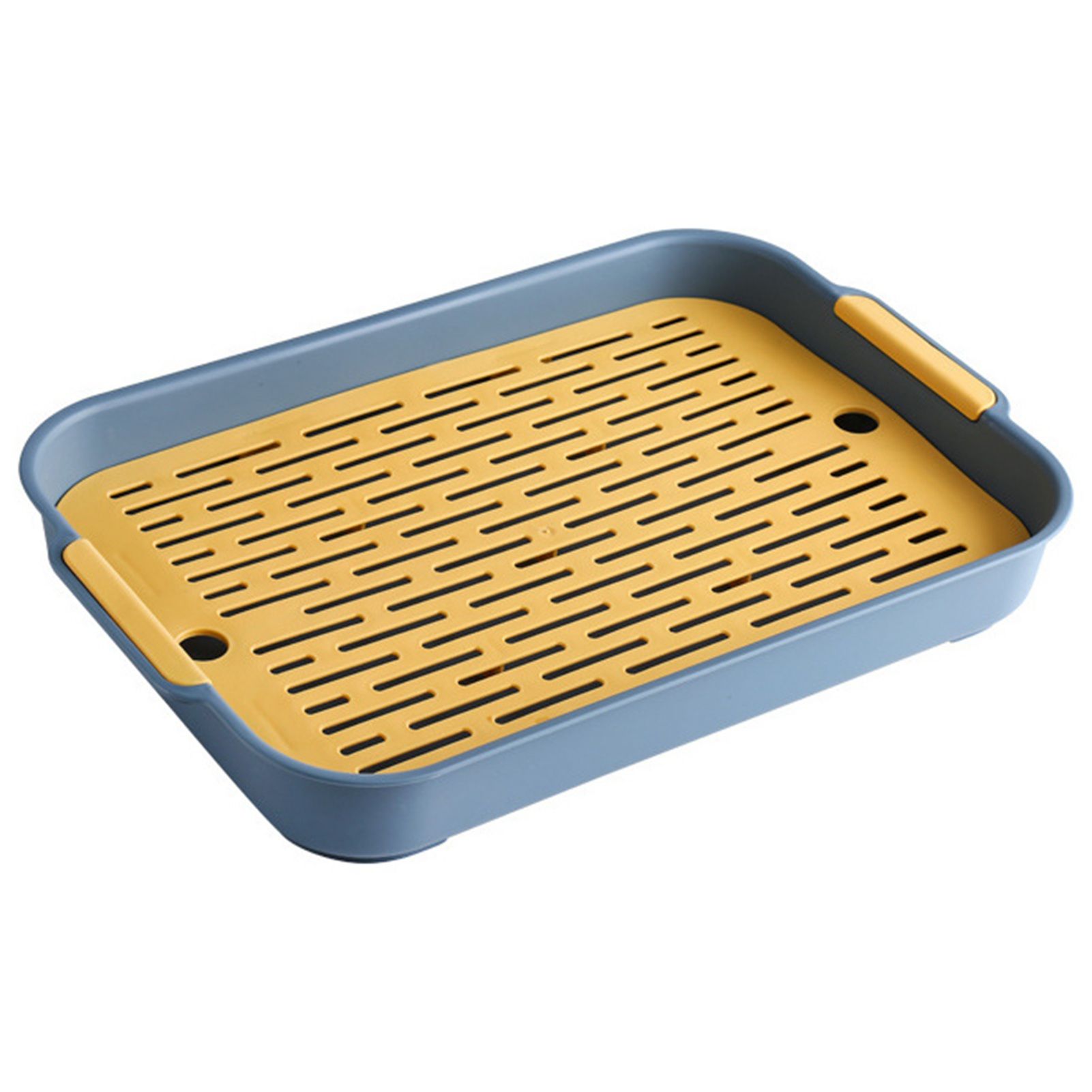 Double Layer Drain Tray Dish Drainer Drying Rack Plastic Tea Tray for Cup Bowl view 2