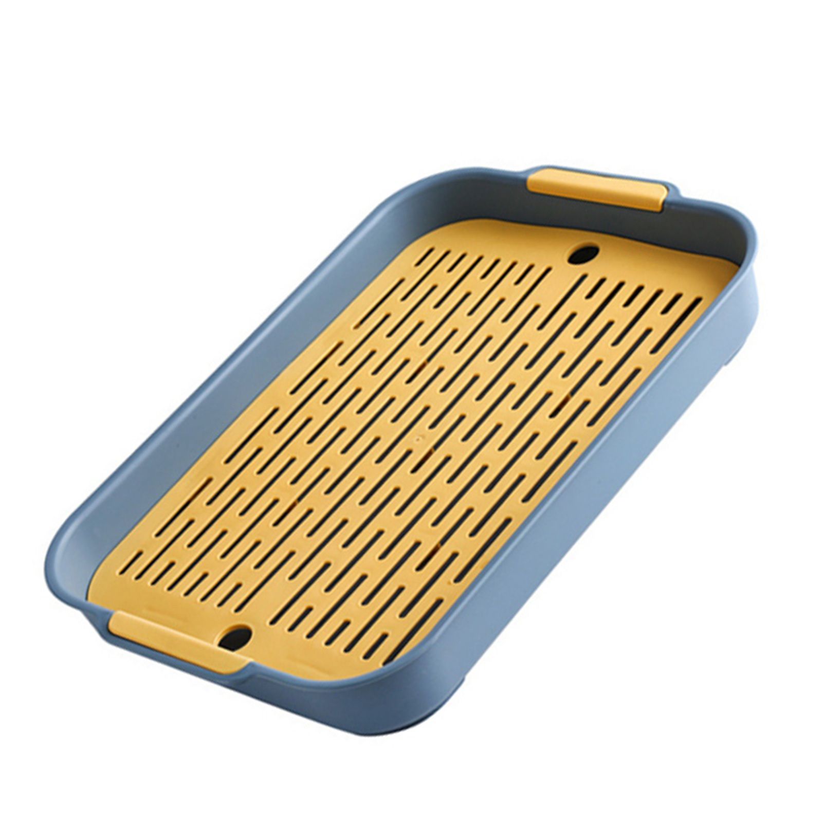 Double Layer Drain Tray Dish Drainer Drying Rack Plastic Tea Tray for Cup Bowl view 7