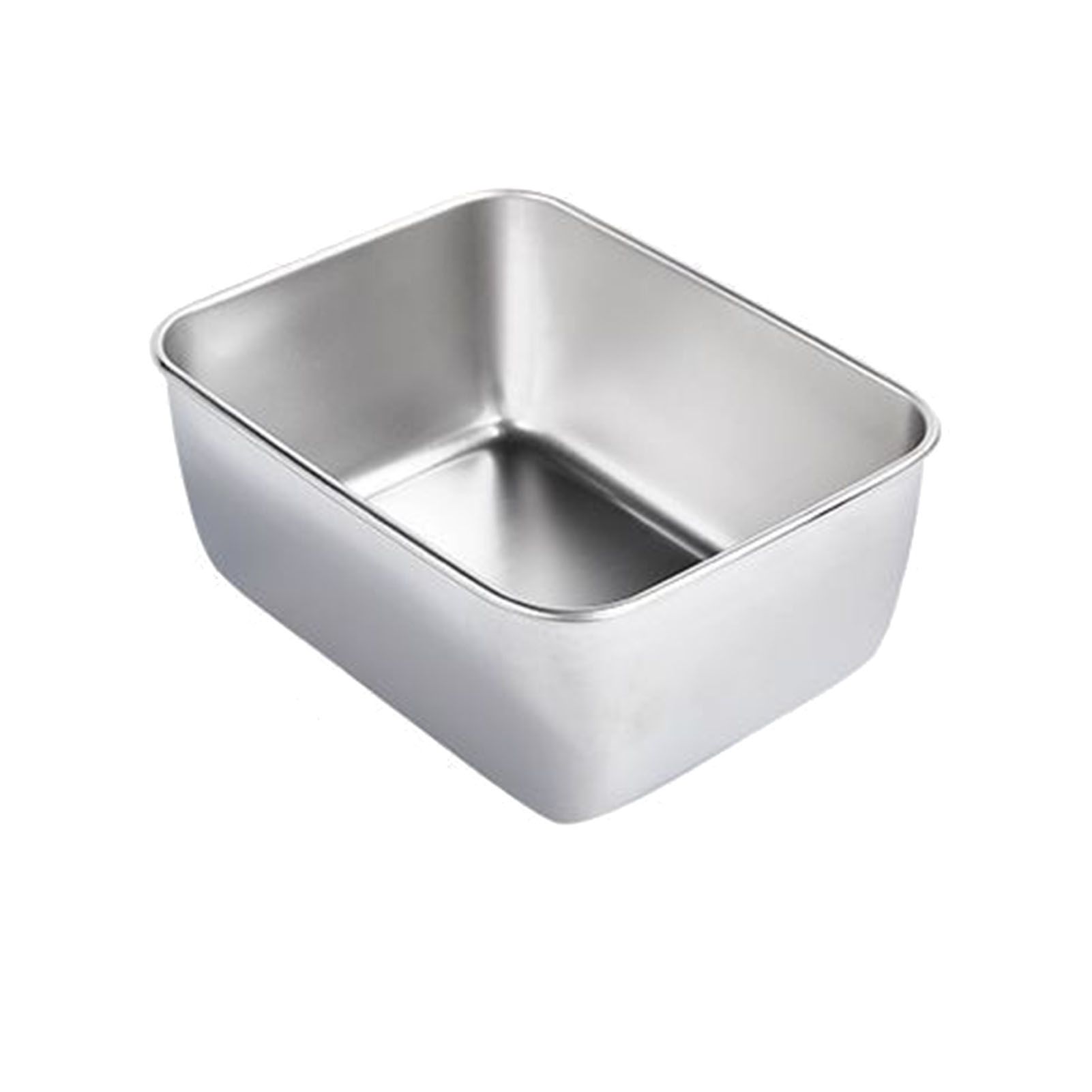 304 Stainless Steel Tray Dish Plate Rectangle Food Storage Container for Fruit view 3