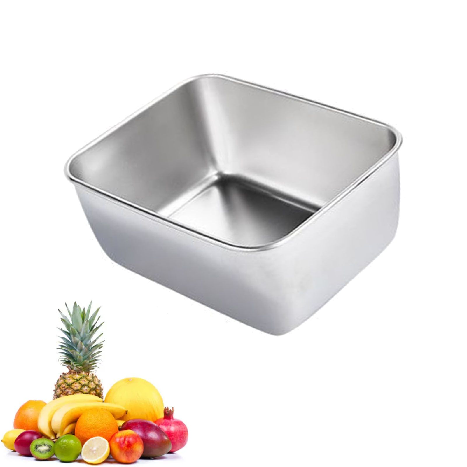 304 Stainless Steel Tray Dish Plate Rectangle Food Storage Container for Fruit view 9