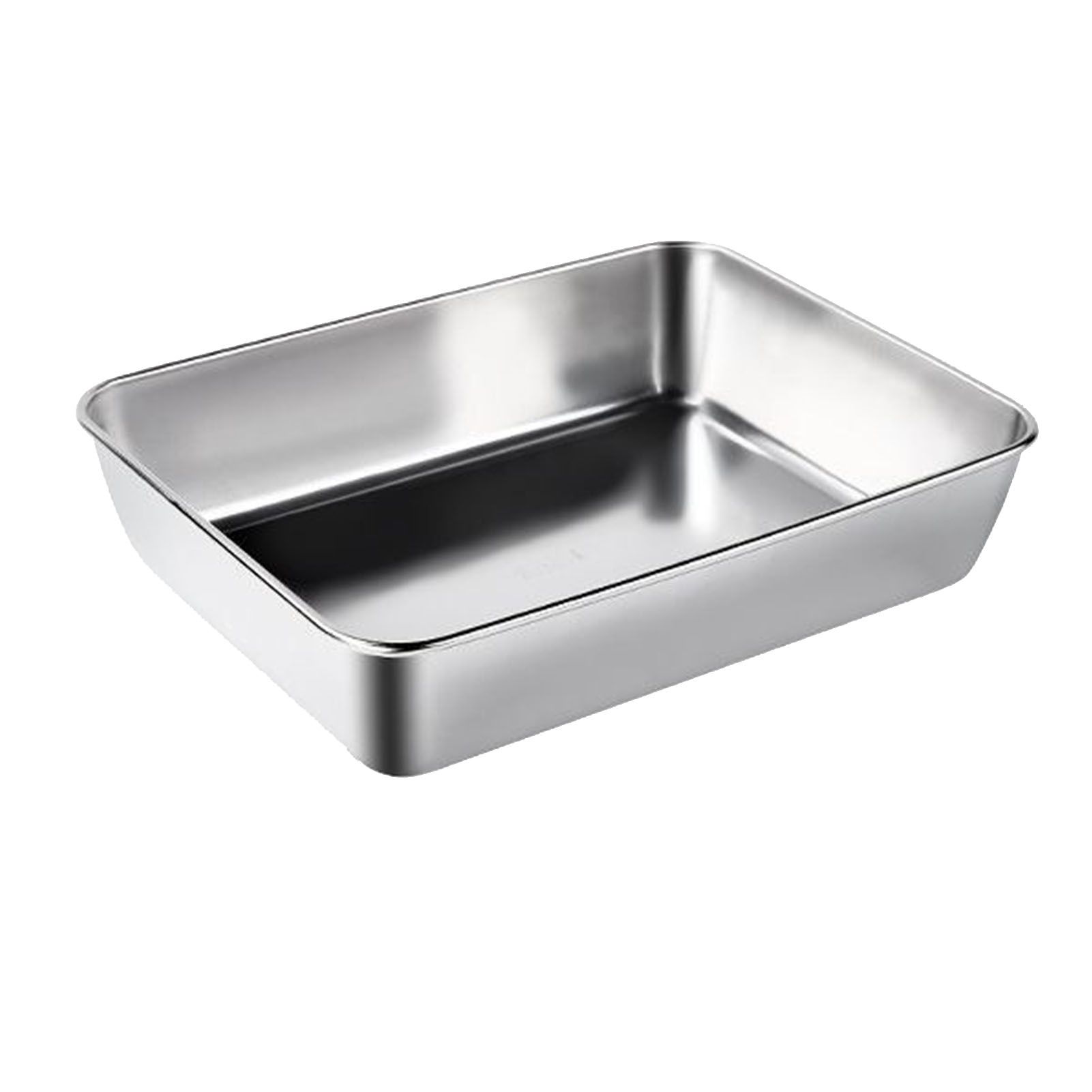 304 Stainless Steel Tray Dish Plate Rectangle Food Storage Container for Fruit view 3