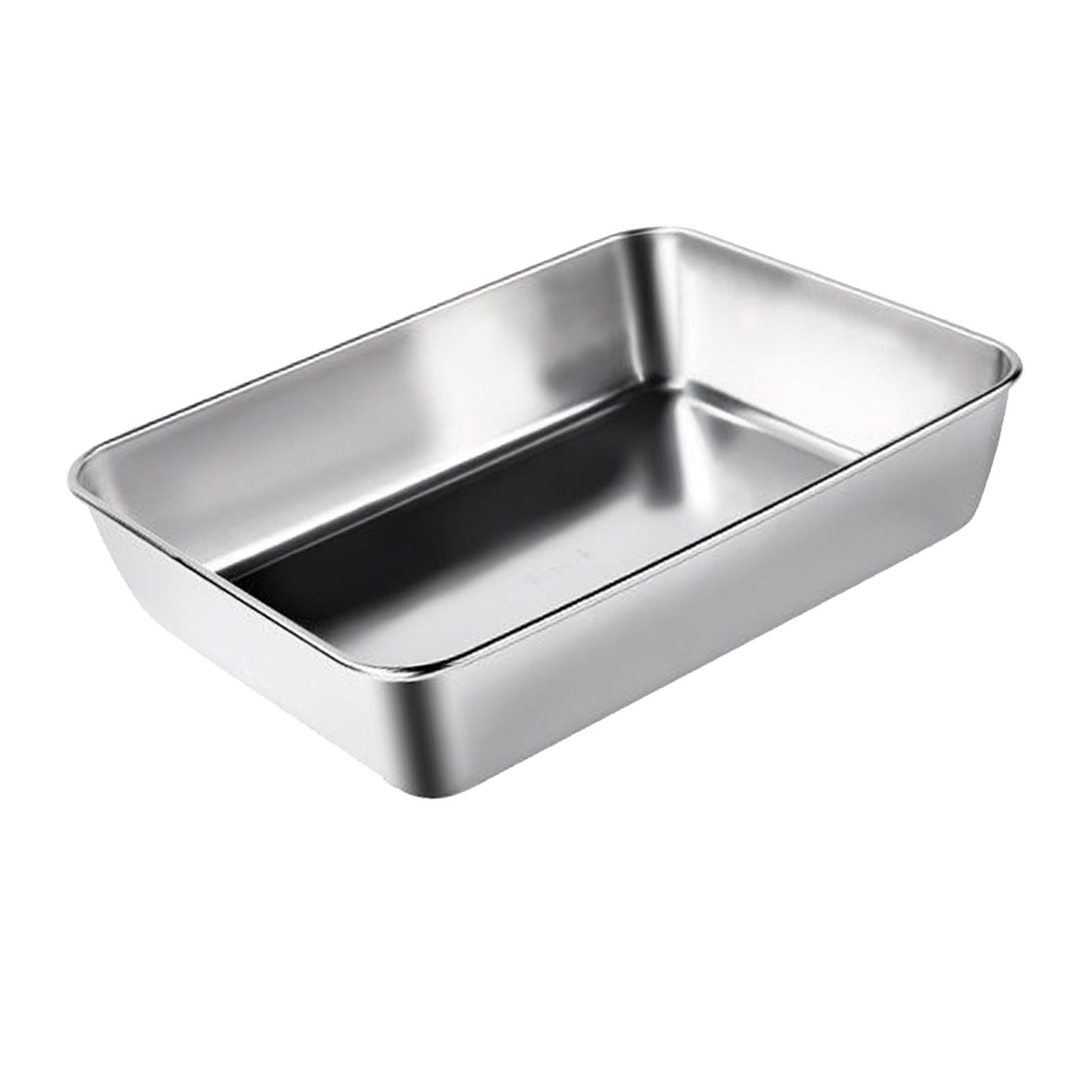 304 Stainless Steel Tray Dish Plate Rectangle Food Storage Container for Fruit view 4
