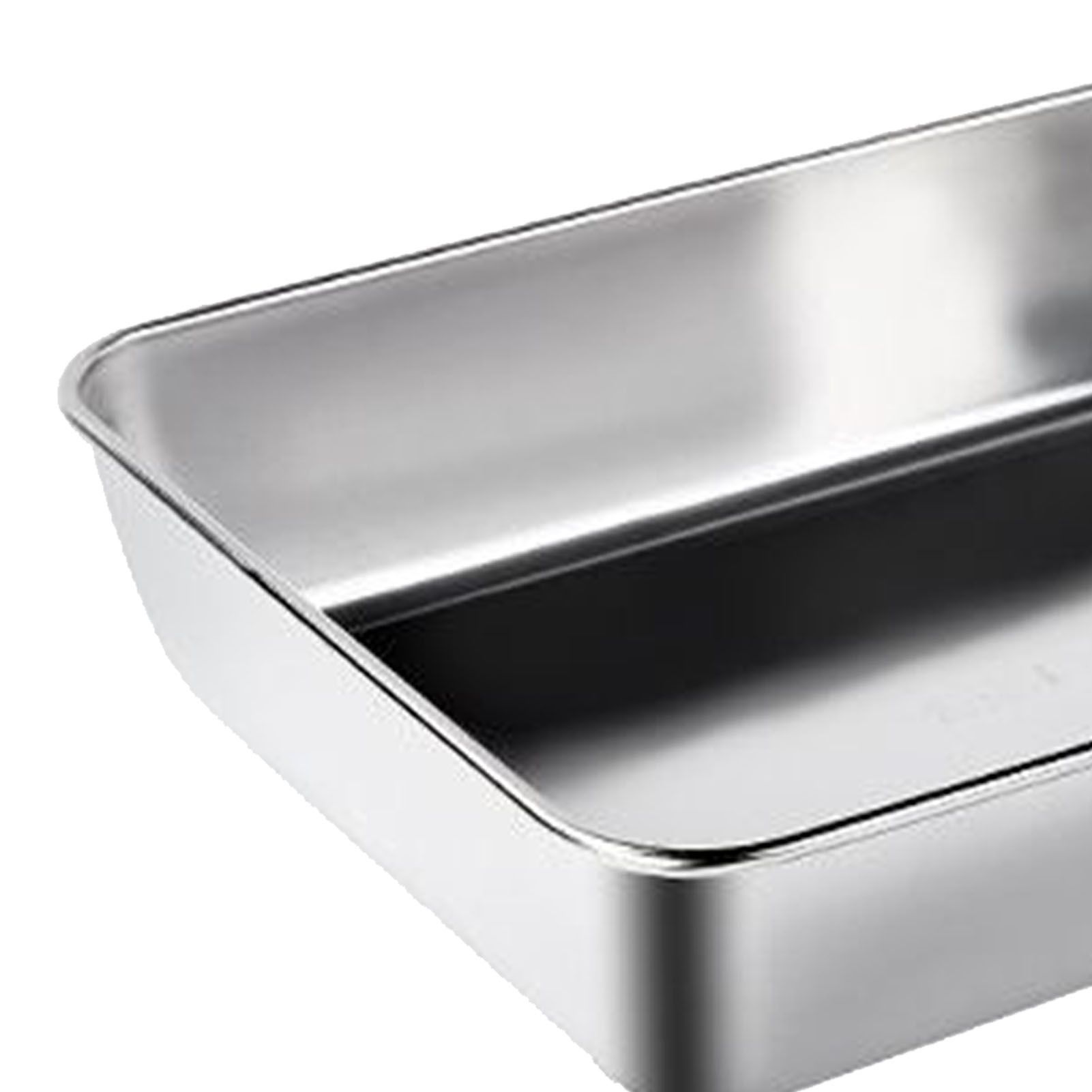 304 Stainless Steel Tray Dish Plate Rectangle Food Storage Container for Fruit view 7
