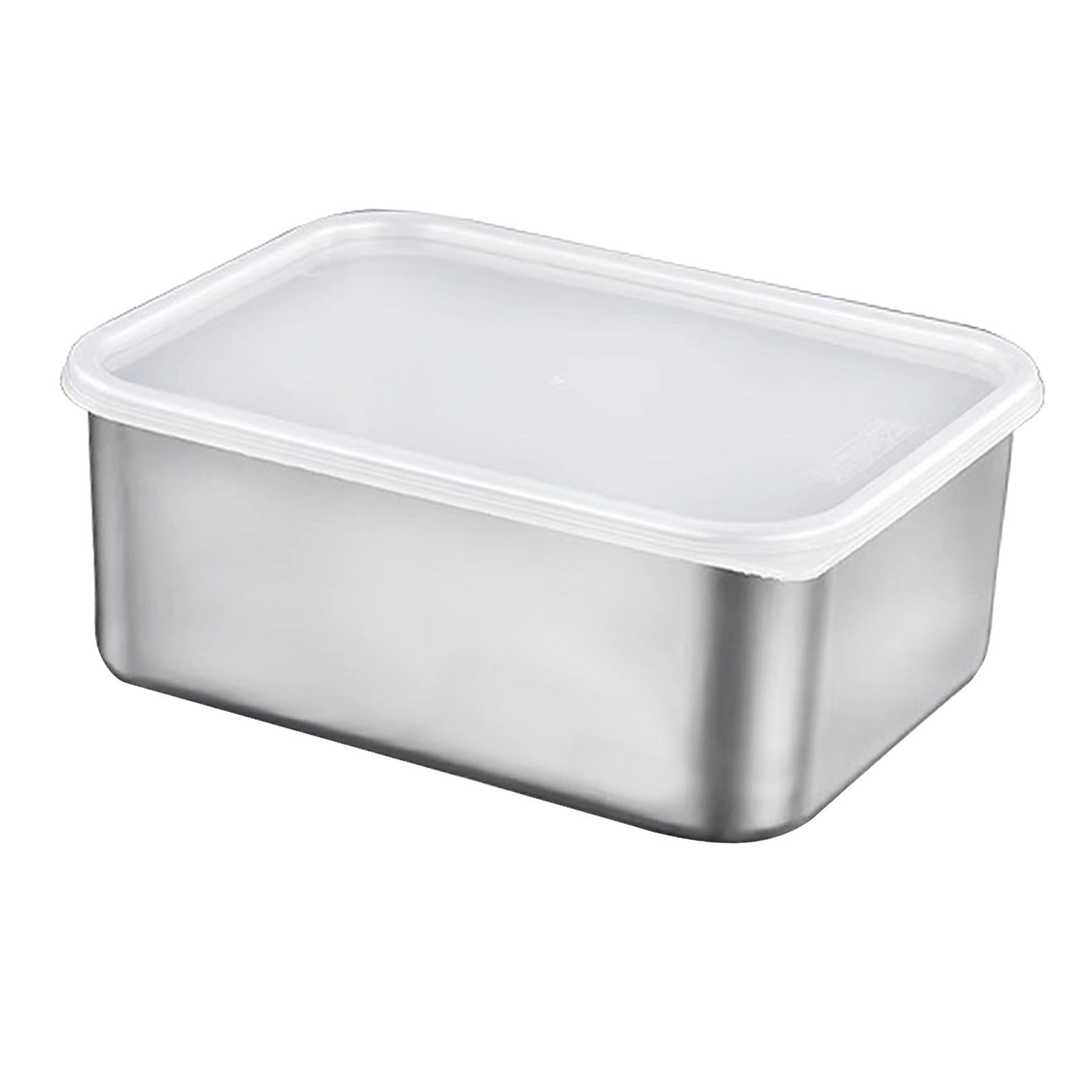 Food Storage Container with Lid 304 Stainless Steel Square Lunch Container for — image 1