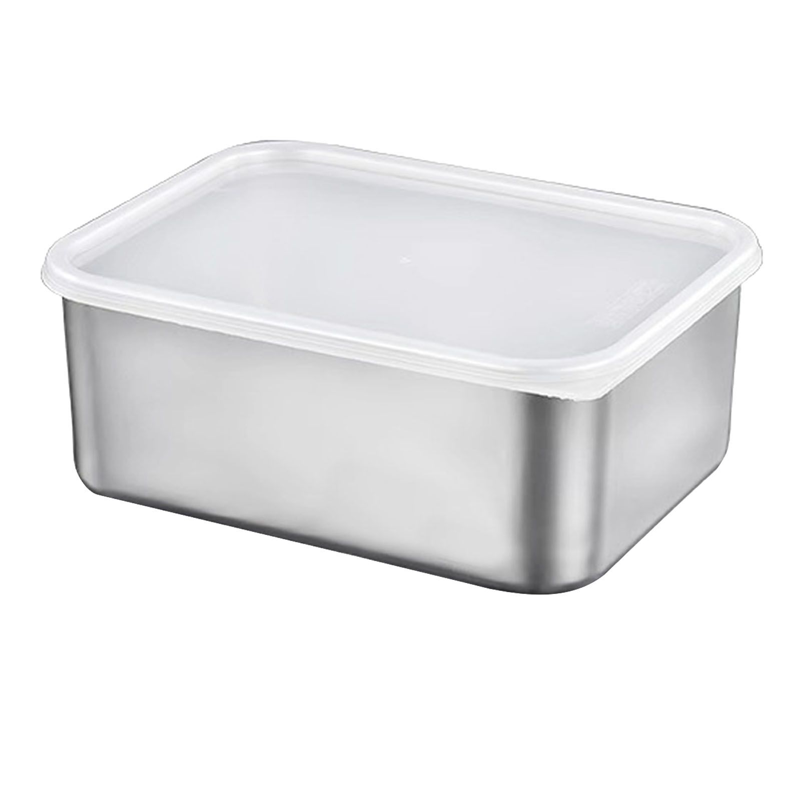Food Storage Container with Lid 304 Stainless Steel Square Lunch Container for view 3