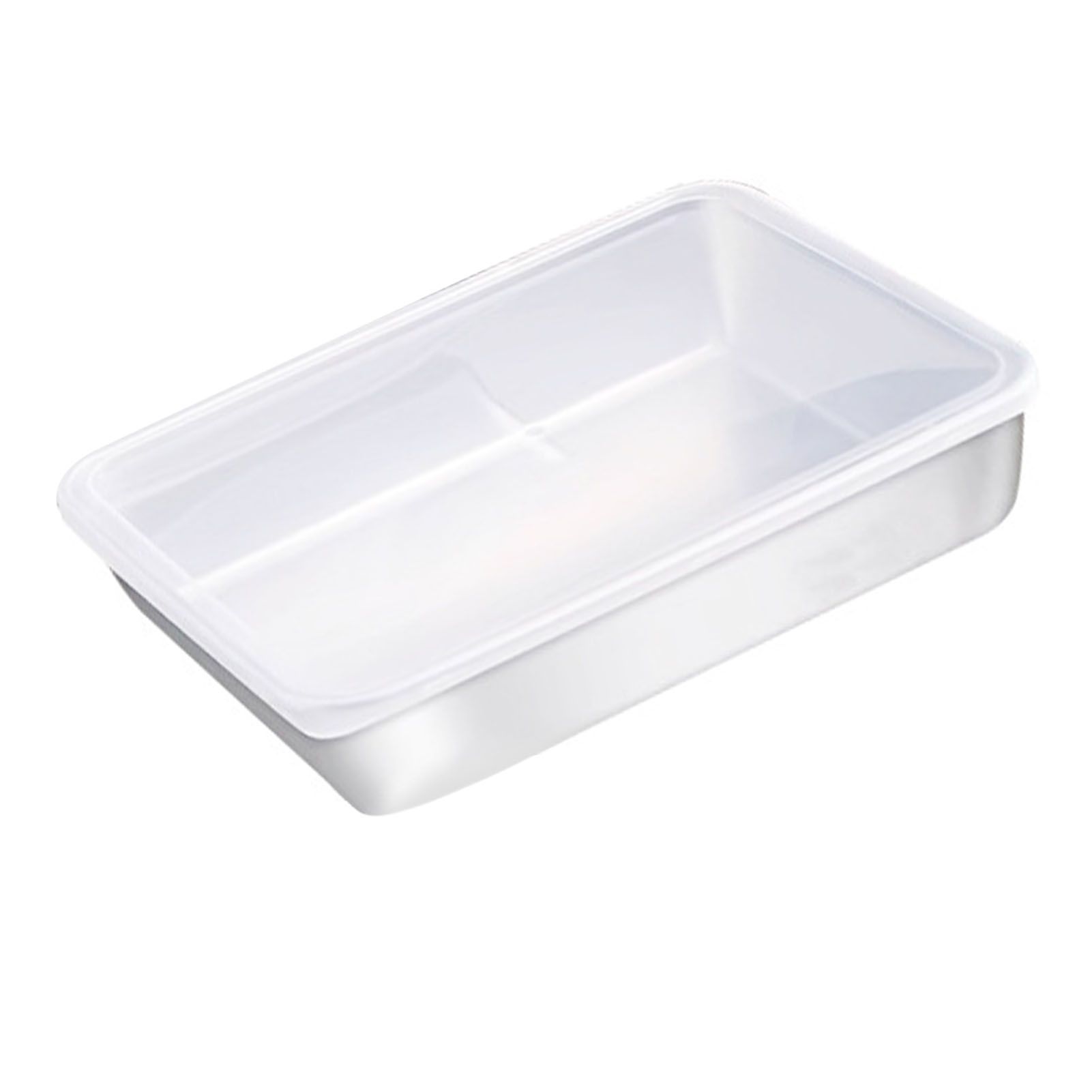 Food Storage Container with Lid 304 Stainless Steel Square Lunch Container for view 6