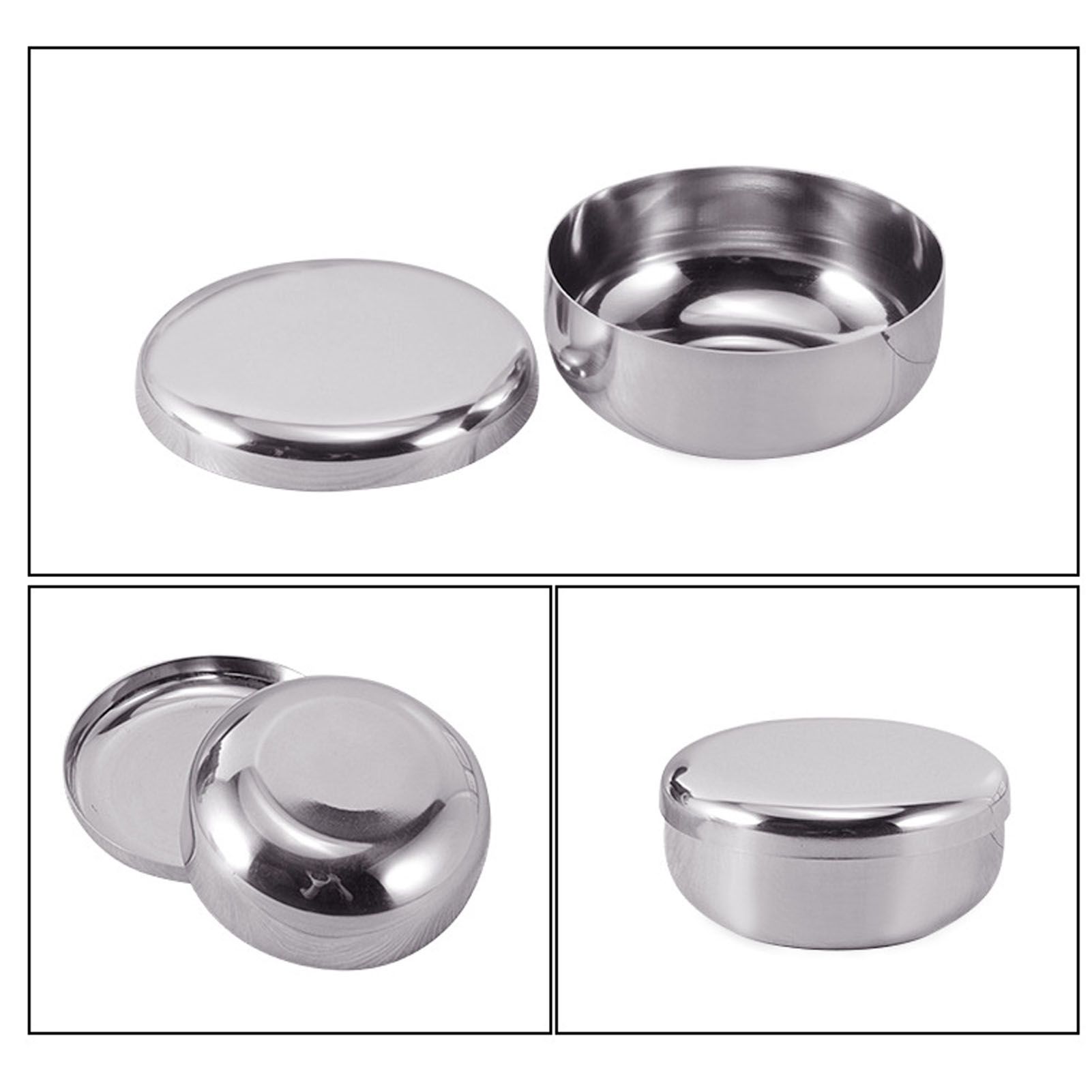 Stainless Steel Rice Bowl with Lids Multiple Purpose Single Layer Mixing Bowl view 6