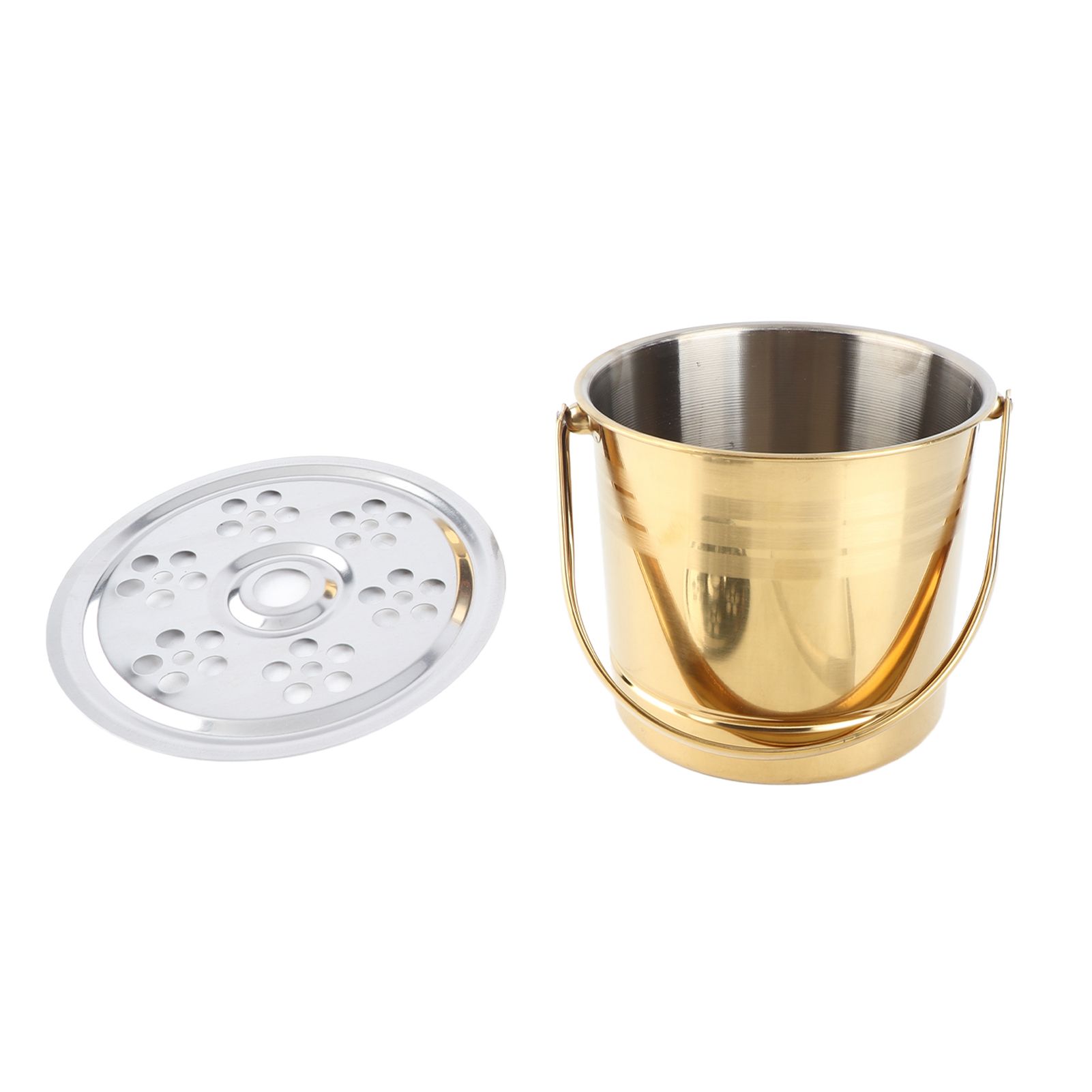 Ice Bucket Professional Thickened Stainless Steel Ice Bucket with Filter Plate view 2