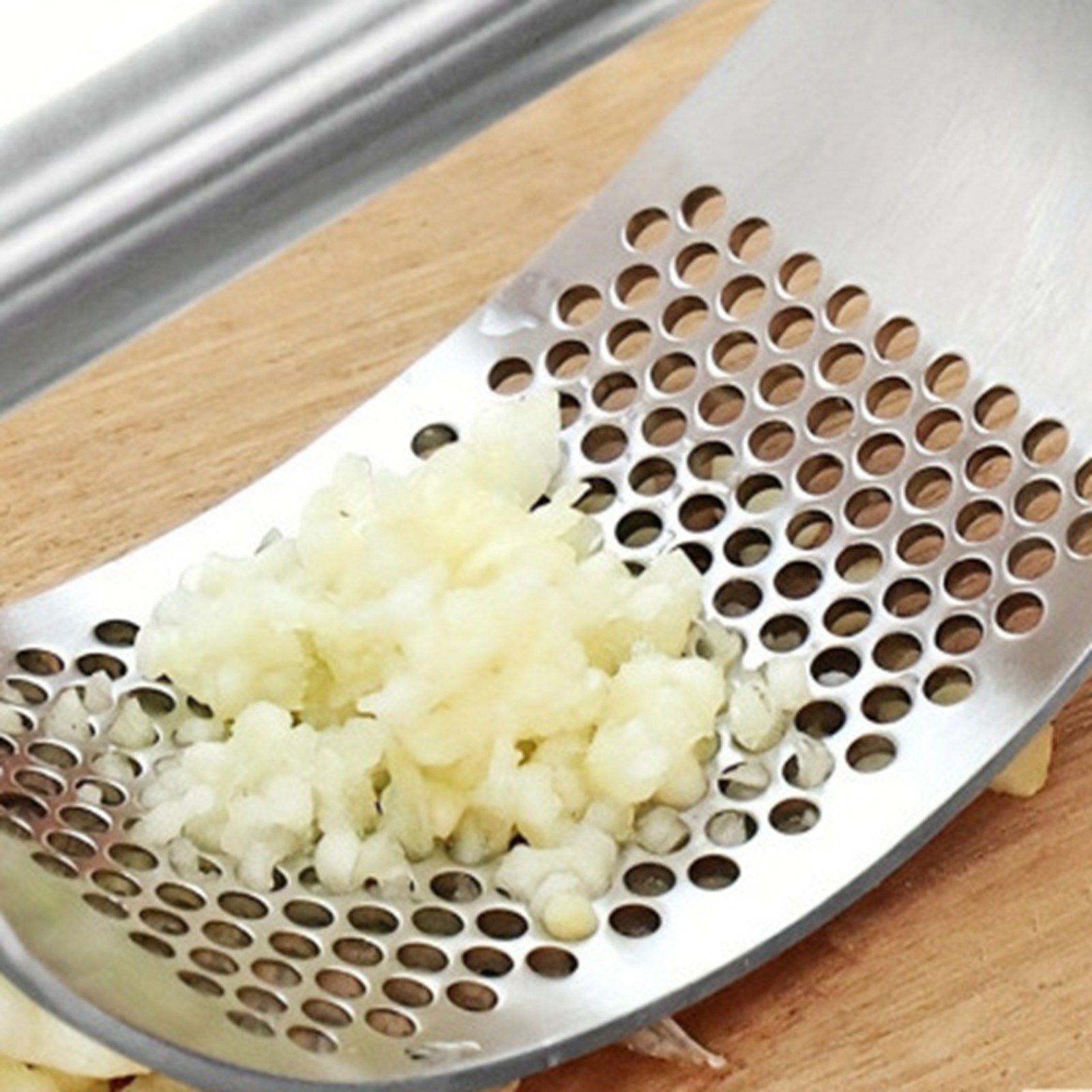 Garlic Press Rocker Efficient Stainless Steel Garlic Ginger Crusher for Smash view 2